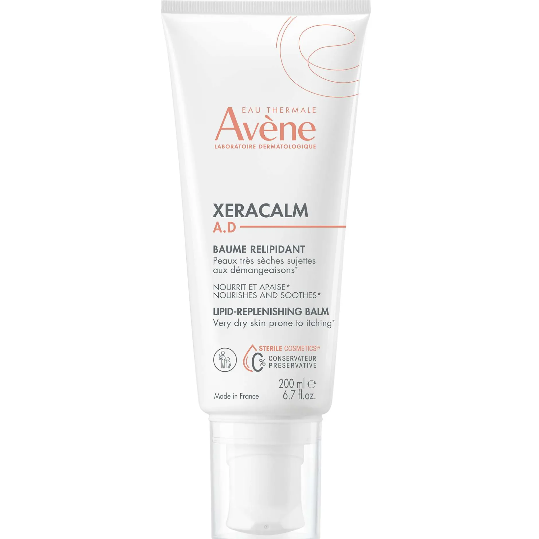 Avène Body XeraCalm A.D: Lipid-Replenishing Balm Moisturiser for Dry, Itchy Skin 200ml