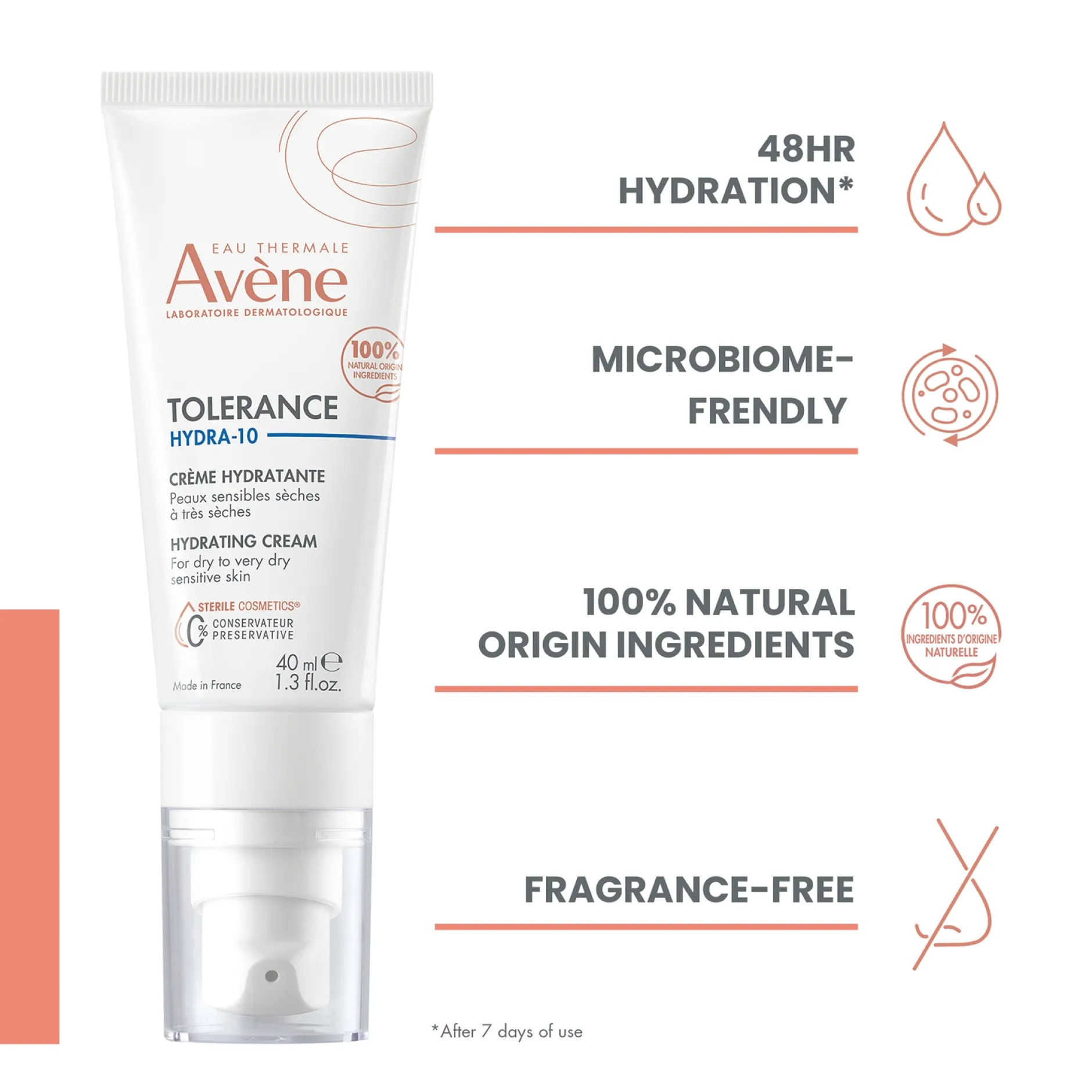Avène Face Tolerance Hydra-10 Hydrating Cream 40ml Sale