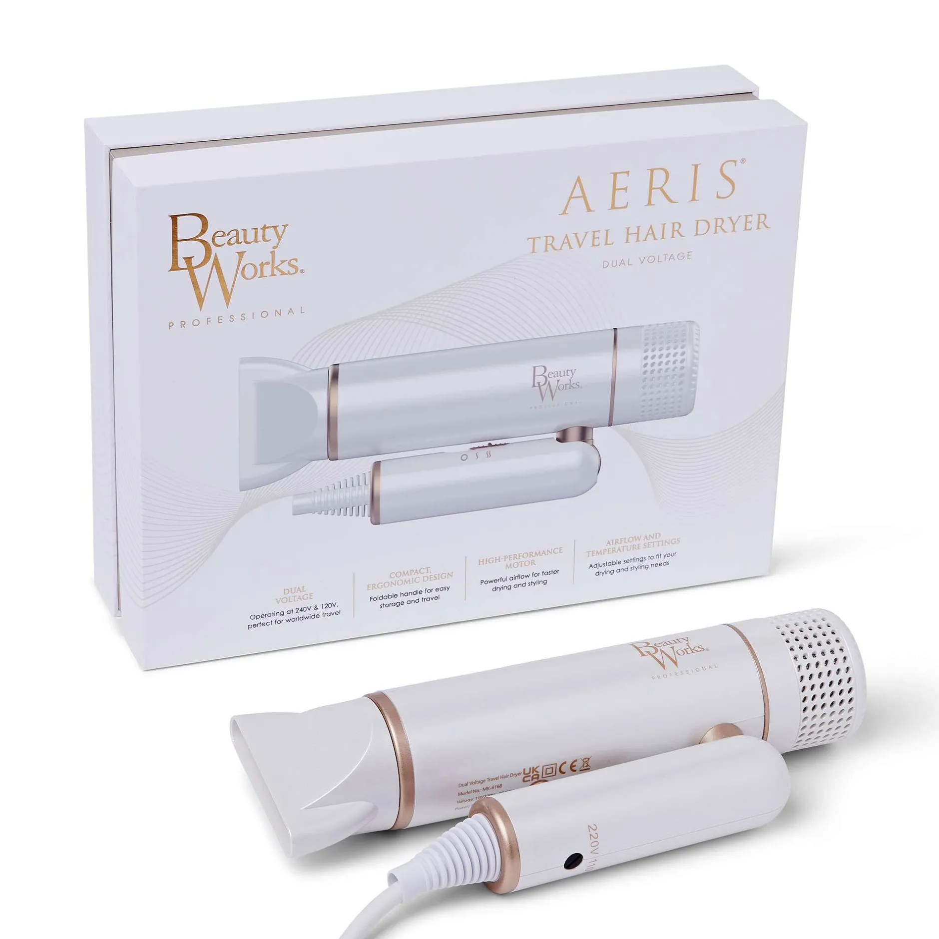 Beauty Works Styling Tools Aeris Travel Hair Dryer Best