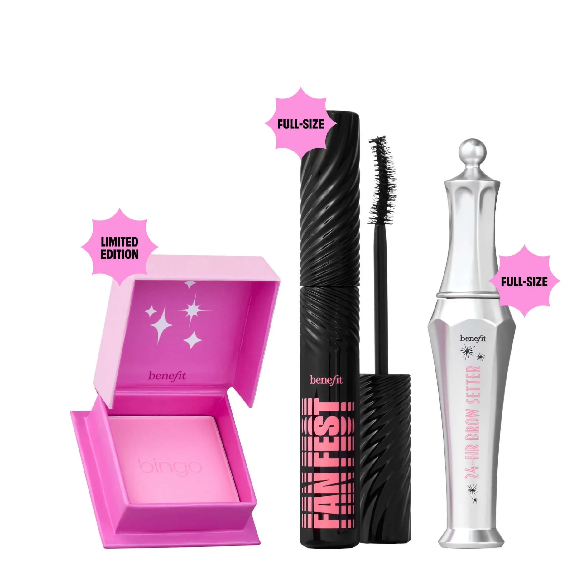benefit Gifts & Sets Benebingo Mascara, Brow & Limited Edition Blush Makeup Gift Set (Worth £69.50) Sale