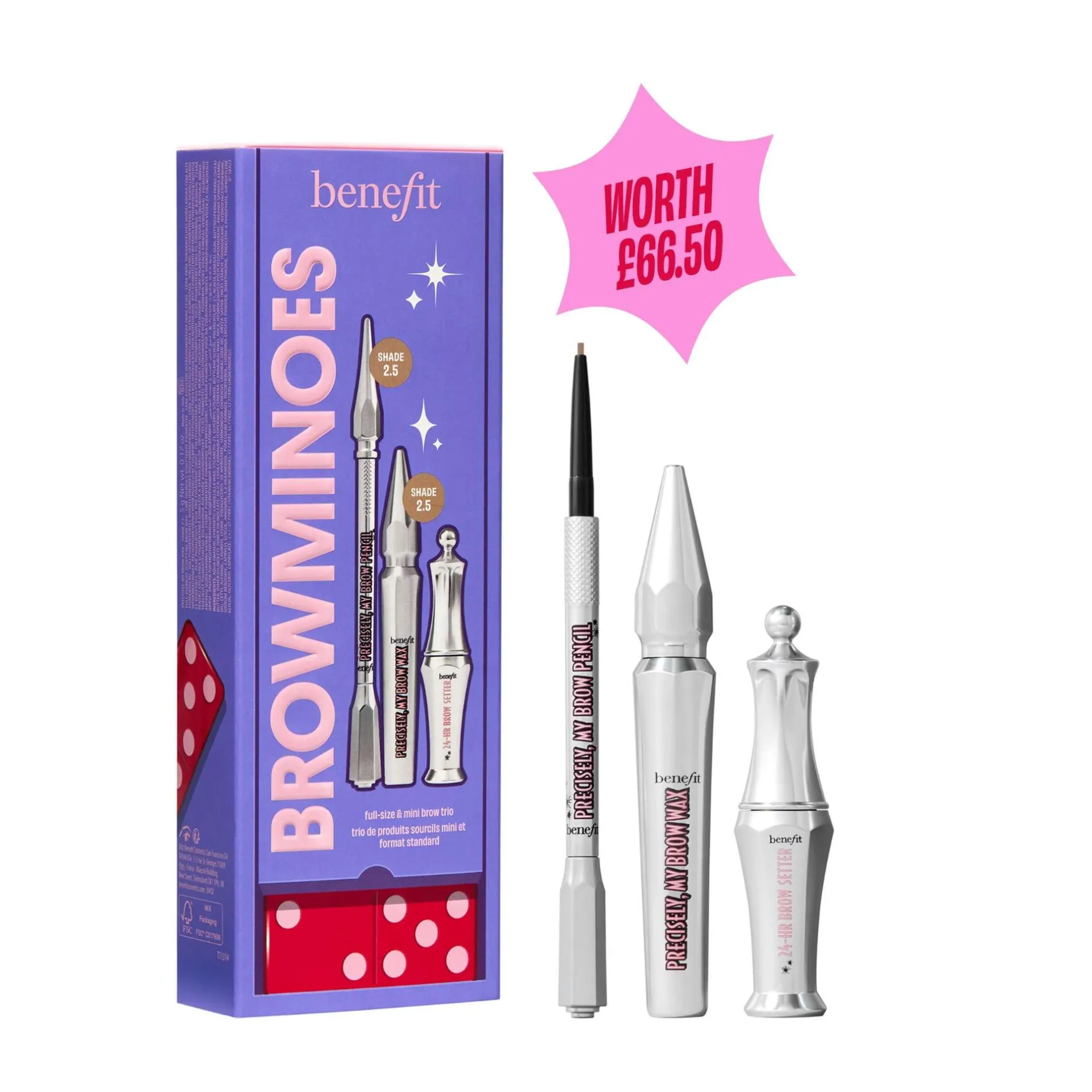 benefit Gifts & Sets BROWminoes 2.5 Eyebrow Makeup 3-piece Gift Set (Worth £66.50) Clearance