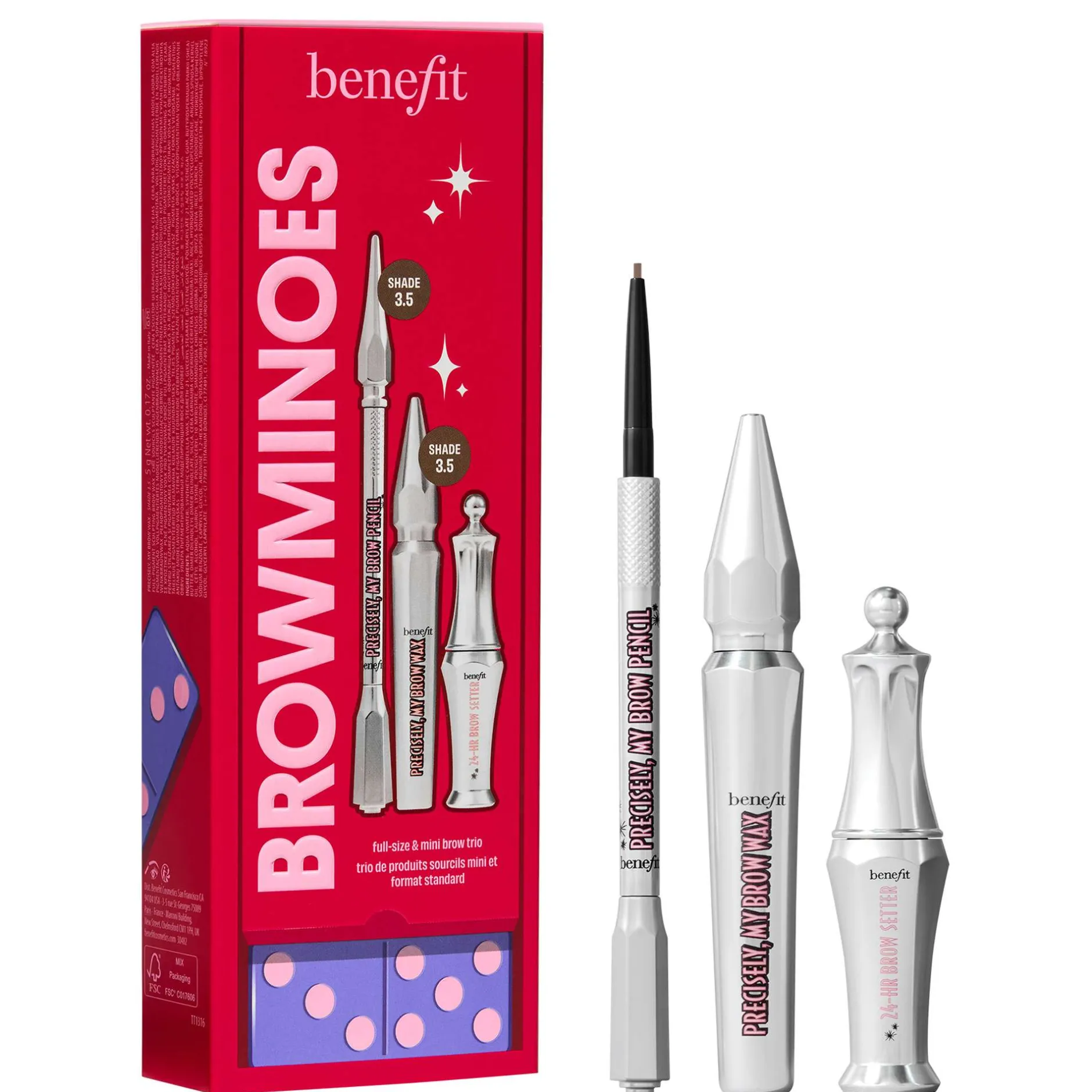 benefit Gifts & Sets BROWminoes 3.5 Eyebrow Makeup 3-piece Gift Set (Worth £66.50) New