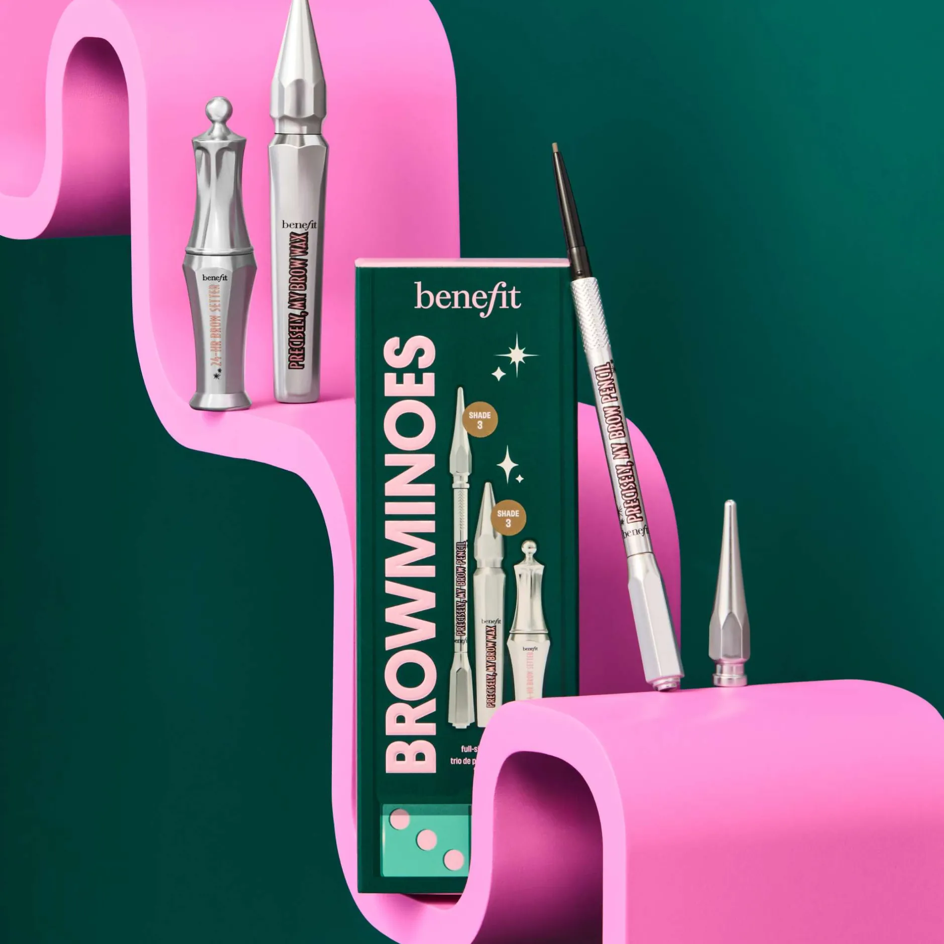 benefit Gifts & Sets BROWminoes 3 Eyebrow Makeup 3-piece Gift Set (Worth £66.50) New