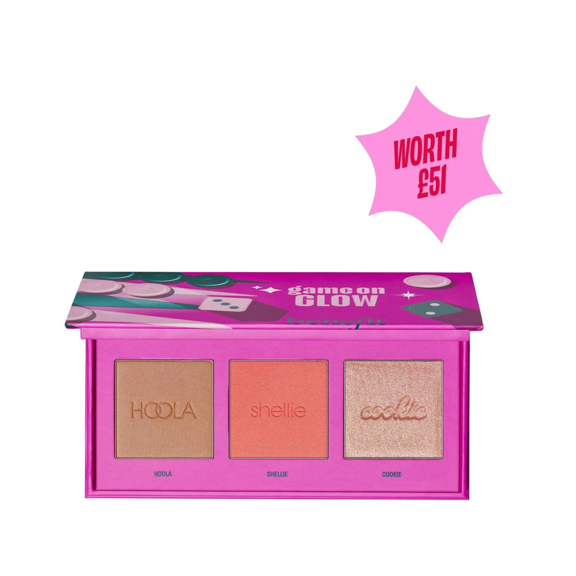 benefit Gifts & Sets Game On Glow Blush, Bronzer and Highlighter Limited Edition Cheek Palette (Worth £51) Discount