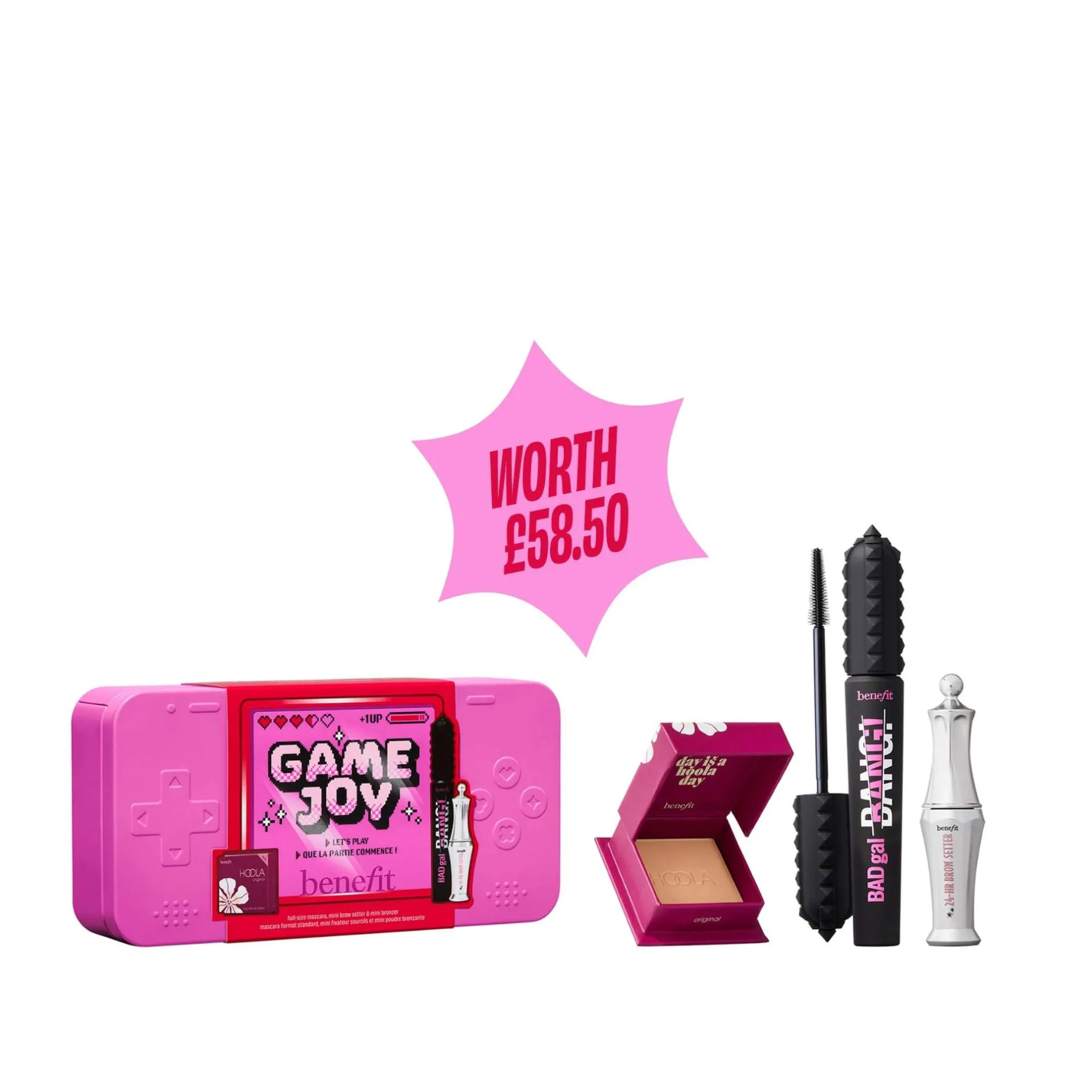 benefit Gifts & Sets GameJoy Mascara, Brow & Bronzer 3-piece Makeup Gift Set (Worth £58.50) New