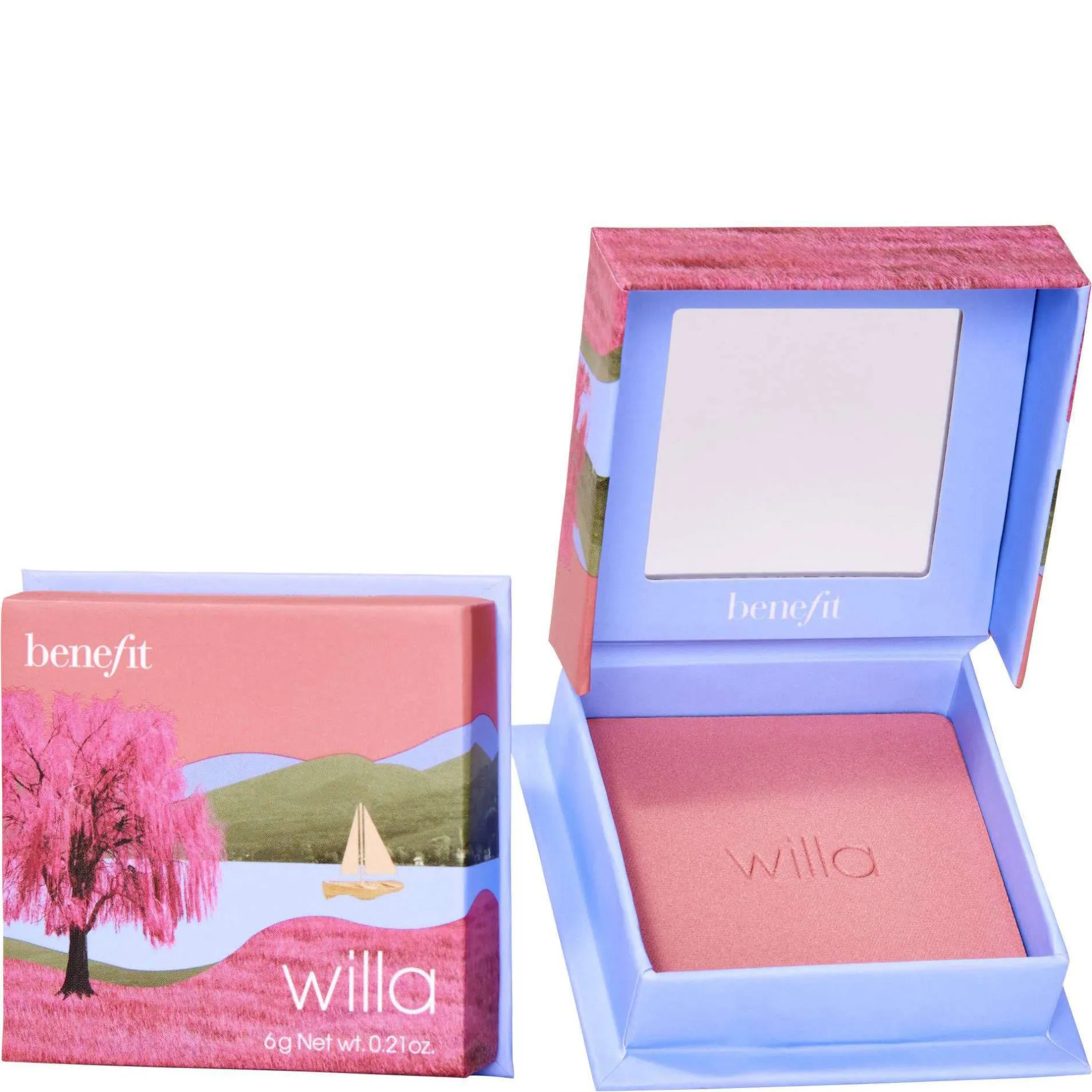 benefit WANDERful World Blush Mini Willa Soft Neutral-Rose Powder Blusher Mini 2.5g Outlet