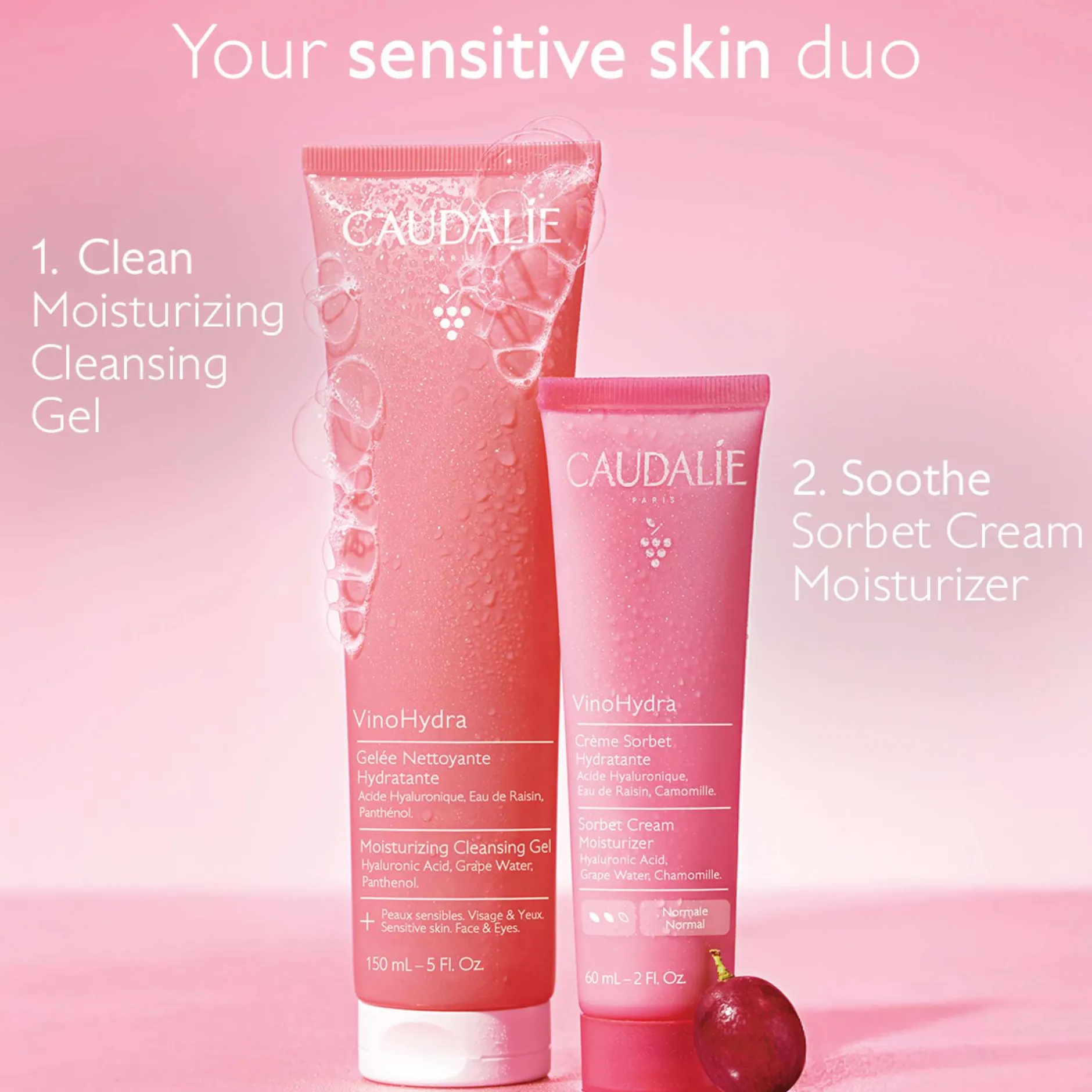 Caudalie VinoHydra Moisturising Cleansing Gel 150ml Clearance