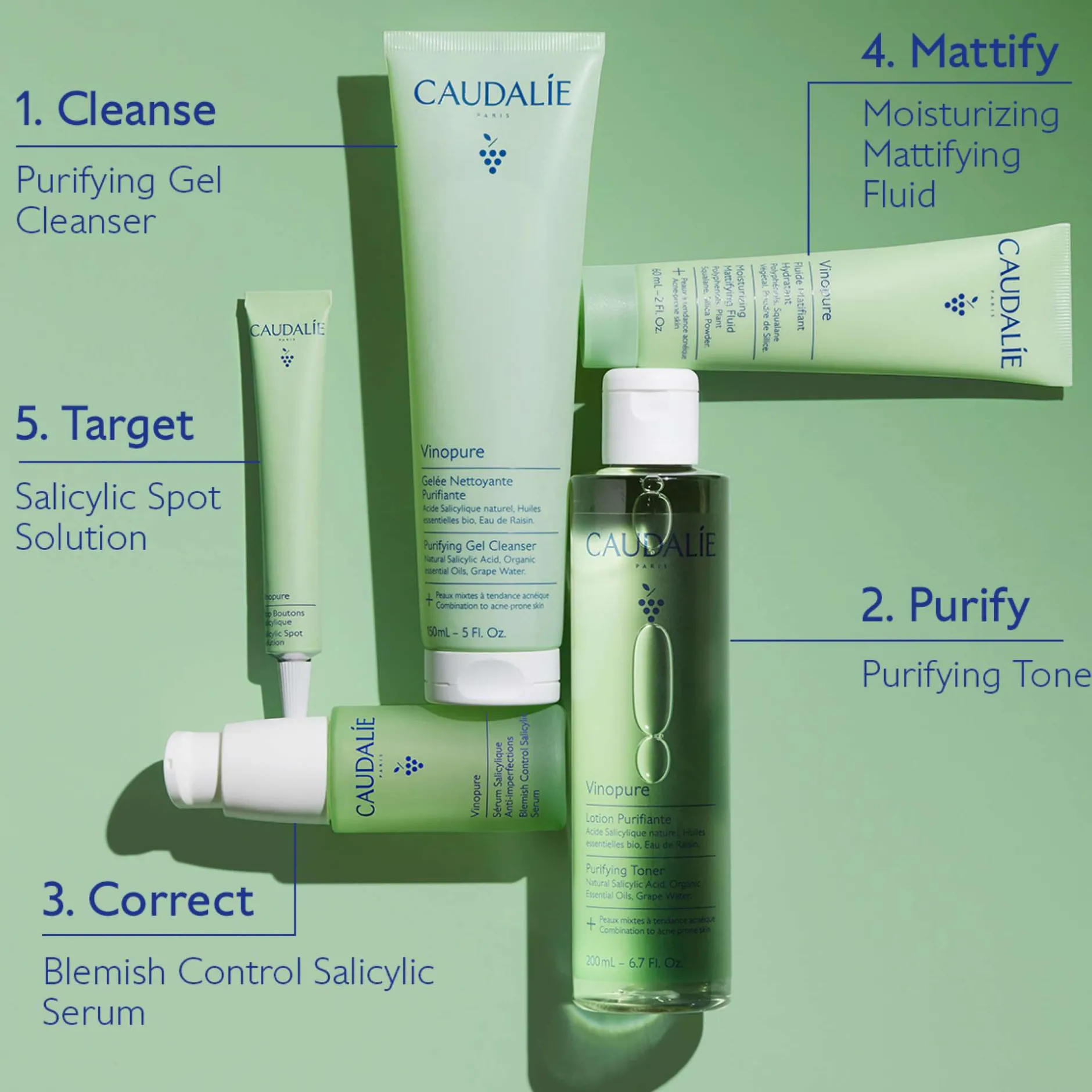 Caudalie Vinopure Natural Salicylic Acid Pore Minimising Serum 30ml Discount