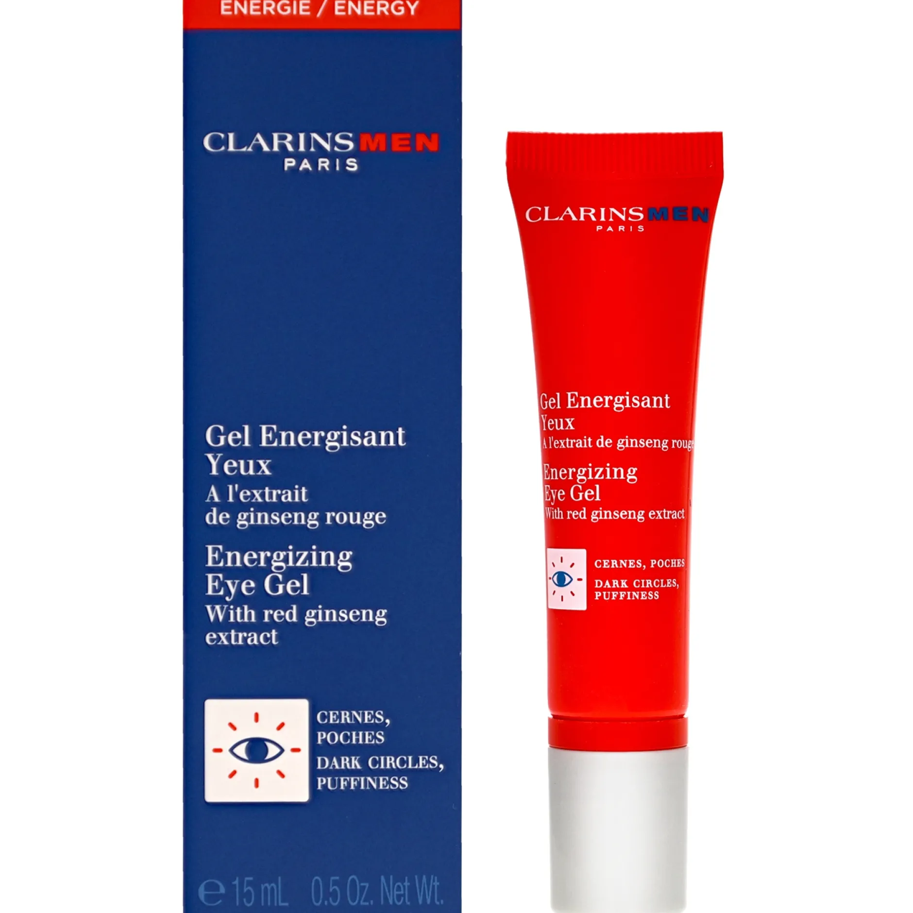 Clarins Men Energizing Eye Gel With Red Ginseng Extract 15ml Clearance