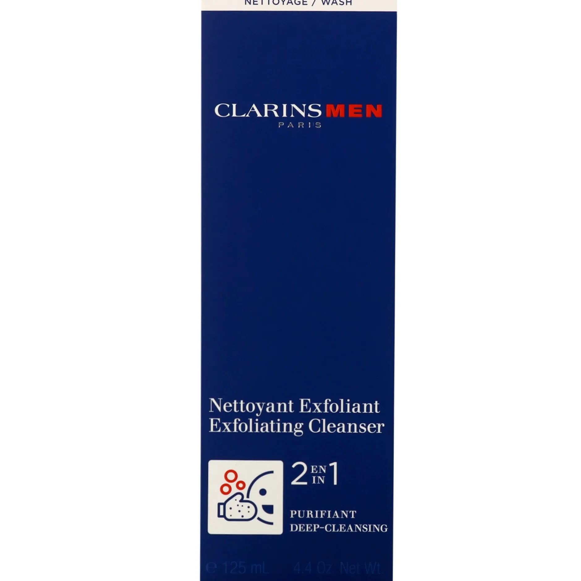 Clarins Men Exfoliating Cleanser 2 in 1 Deep Cleansing 125ml / 4.4 oz. Best