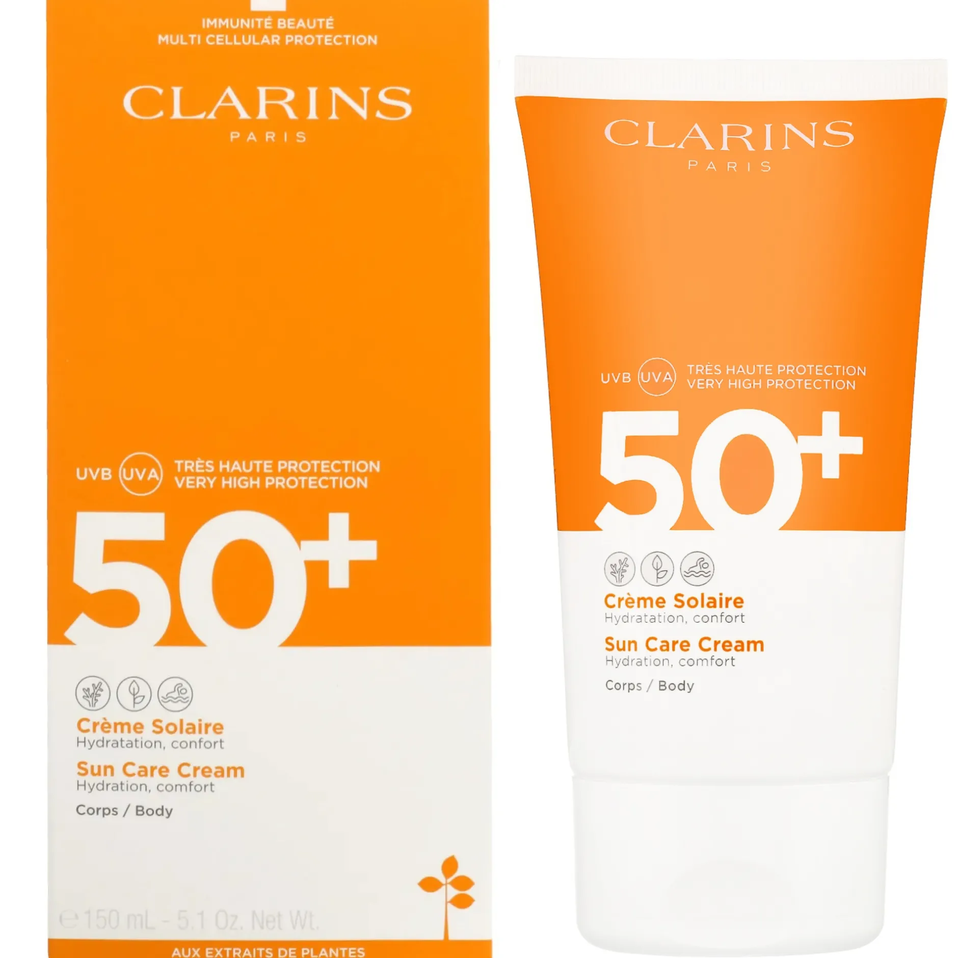 Clarins Sun Care Cream for Body SPF50 150ml New