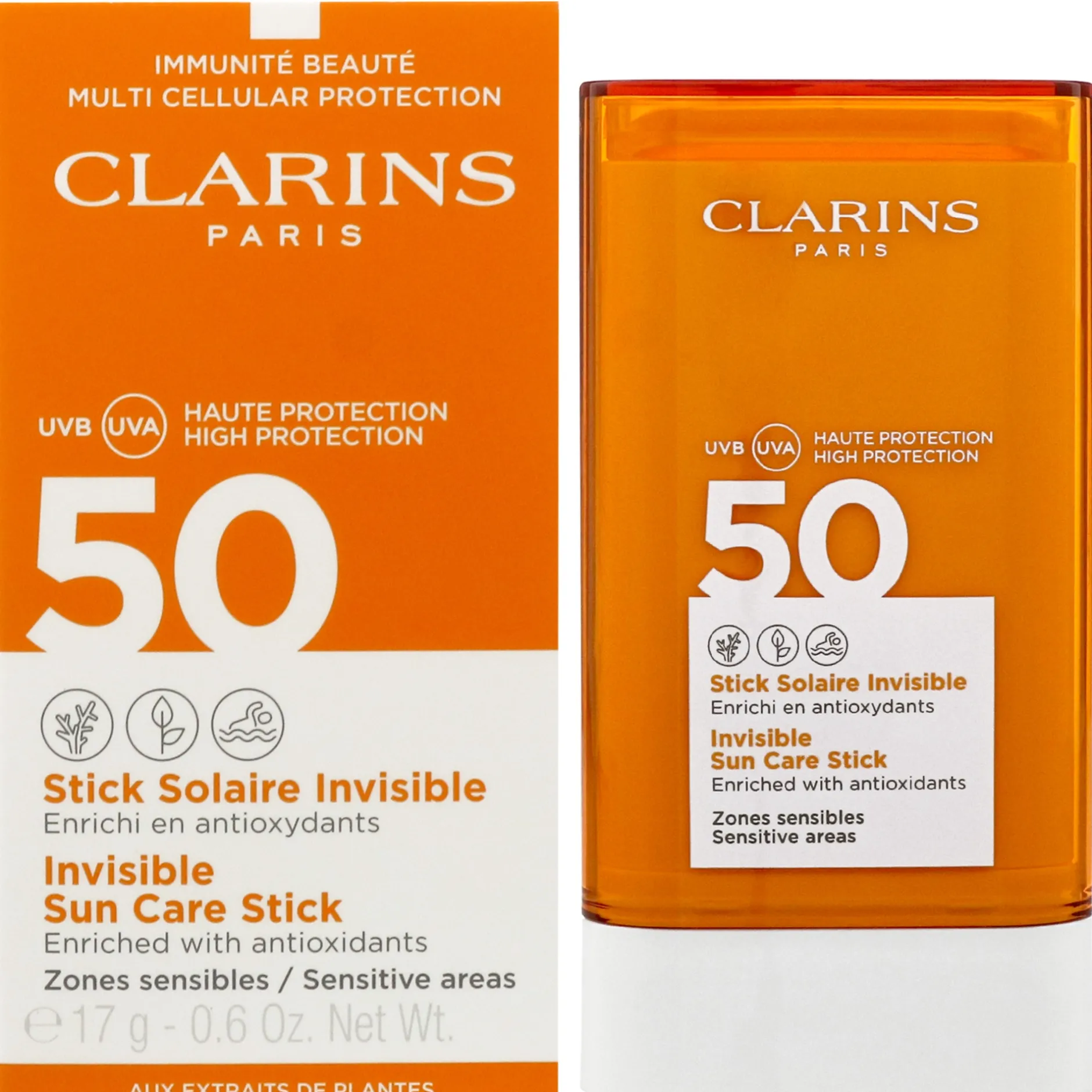 Clarins Sun Care Invisible Sun Care Stick SPF50 17g