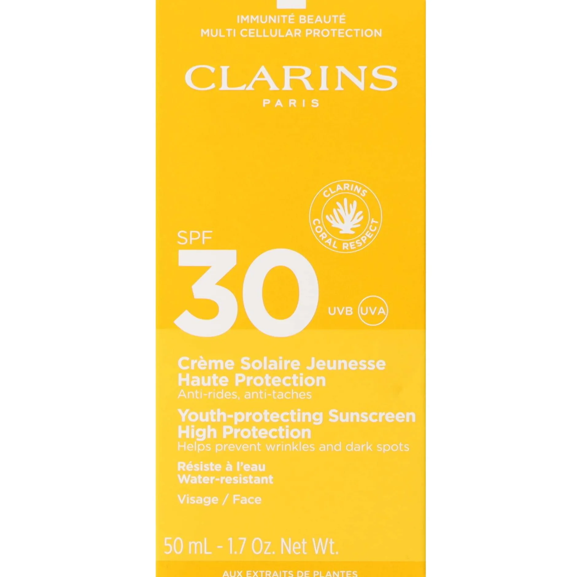 Clarins Sun Care Youth-protecting Sunscreen High Protection SPF30 50ml Hot