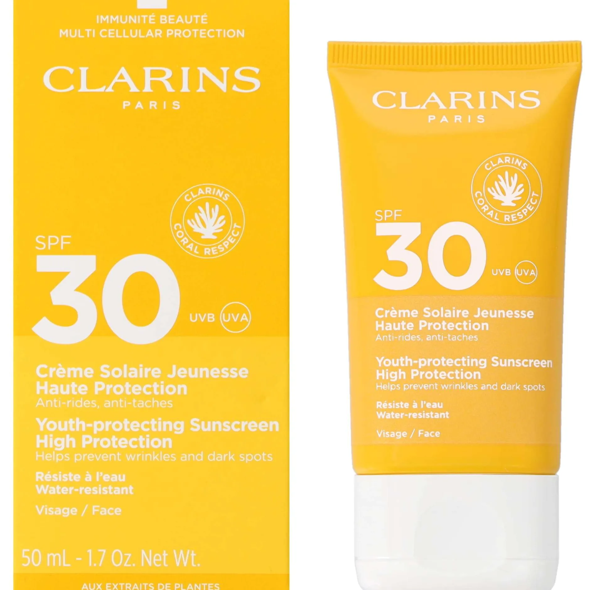 Clarins Sun Care Youth-protecting Sunscreen High Protection SPF30 50ml Hot