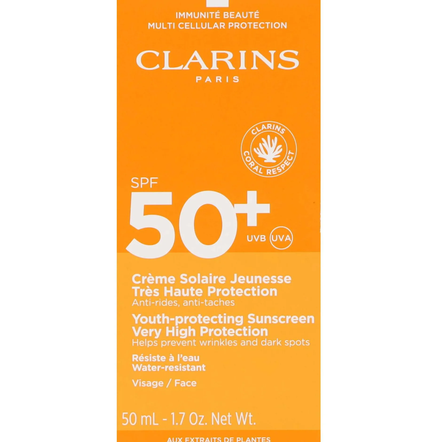 Clarins Sun Care Youth-protecting Sunscreen Very High Protection SPF50+ 50ml Hot