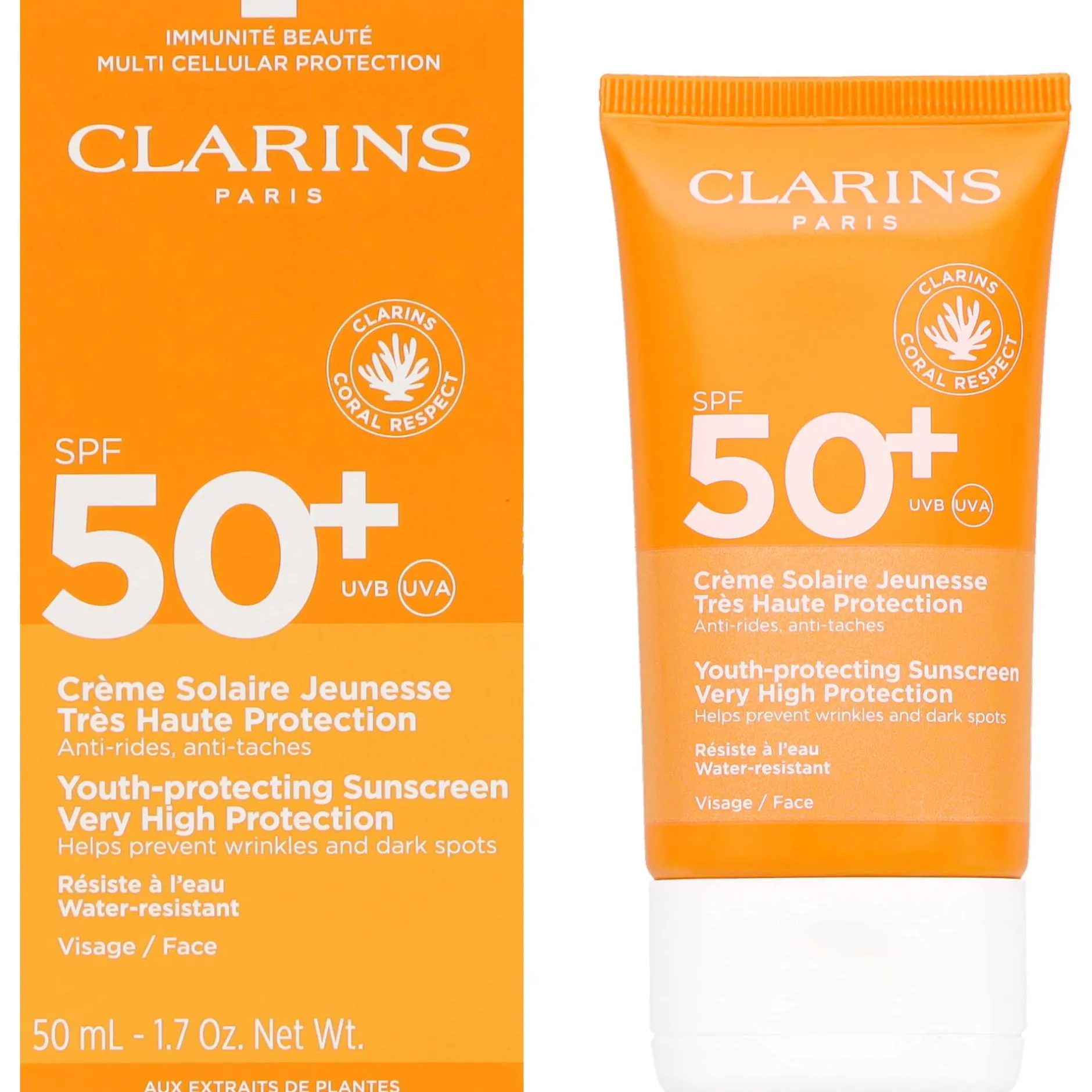 Clarins Sun Care Youth-protecting Sunscreen Very High Protection SPF50+ 50ml Hot