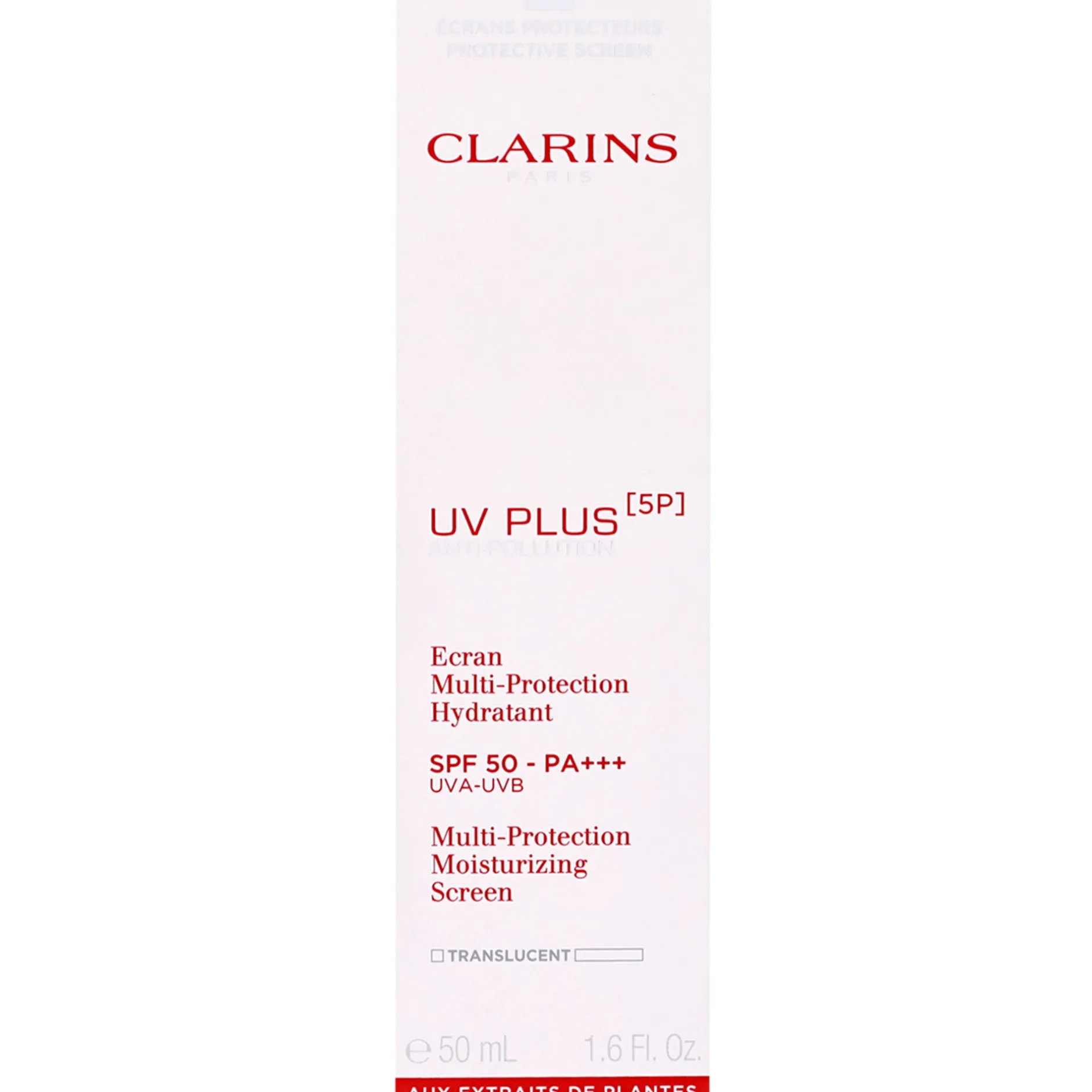 Clarins UV Plus [5P] Anti-Pollution Multi-Protection Moisturizing Screen SPF50 Translucent 50ml Online