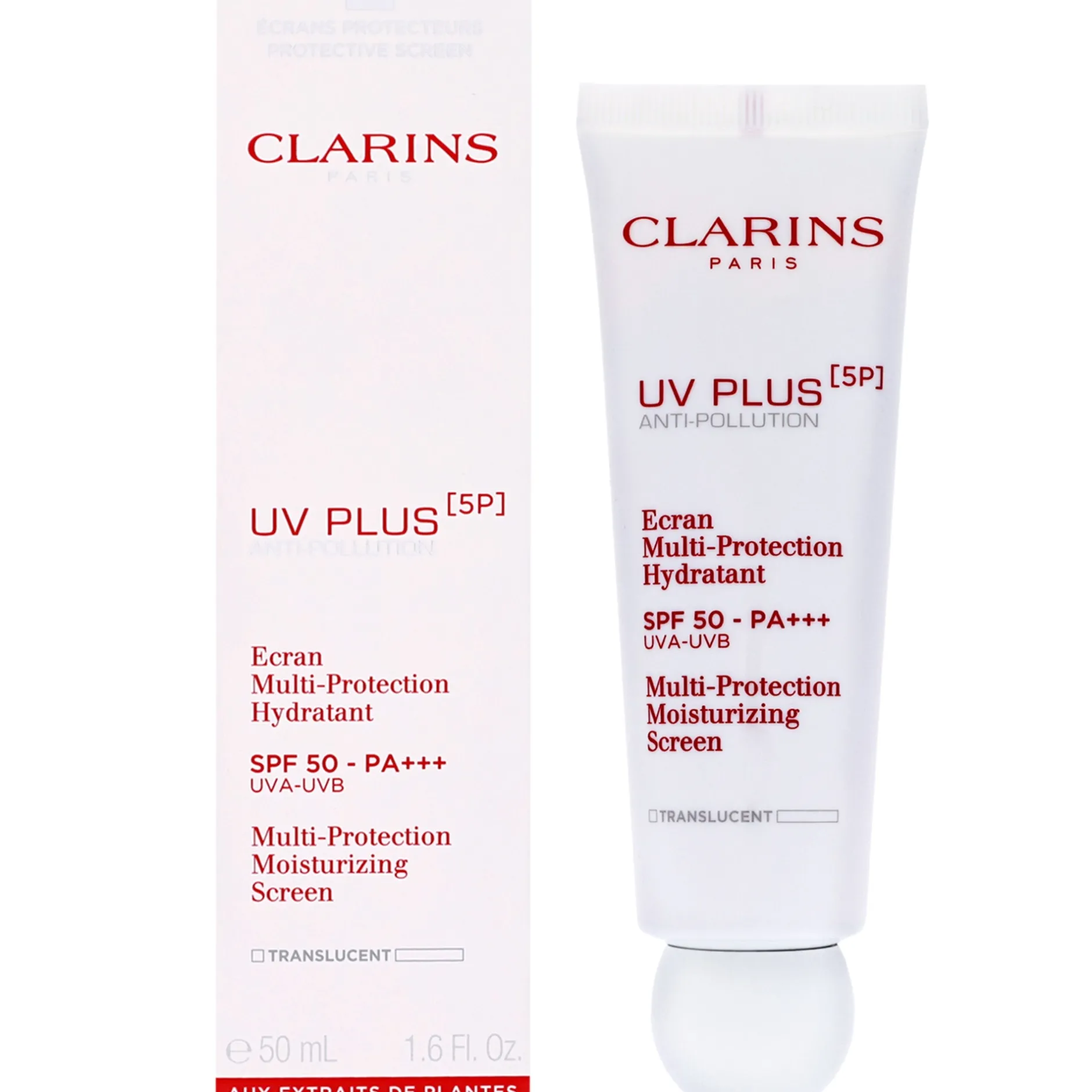 Clarins UV Plus [5P] Anti-Pollution Multi-Protection Moisturizing Screen SPF50 Translucent 50ml Online