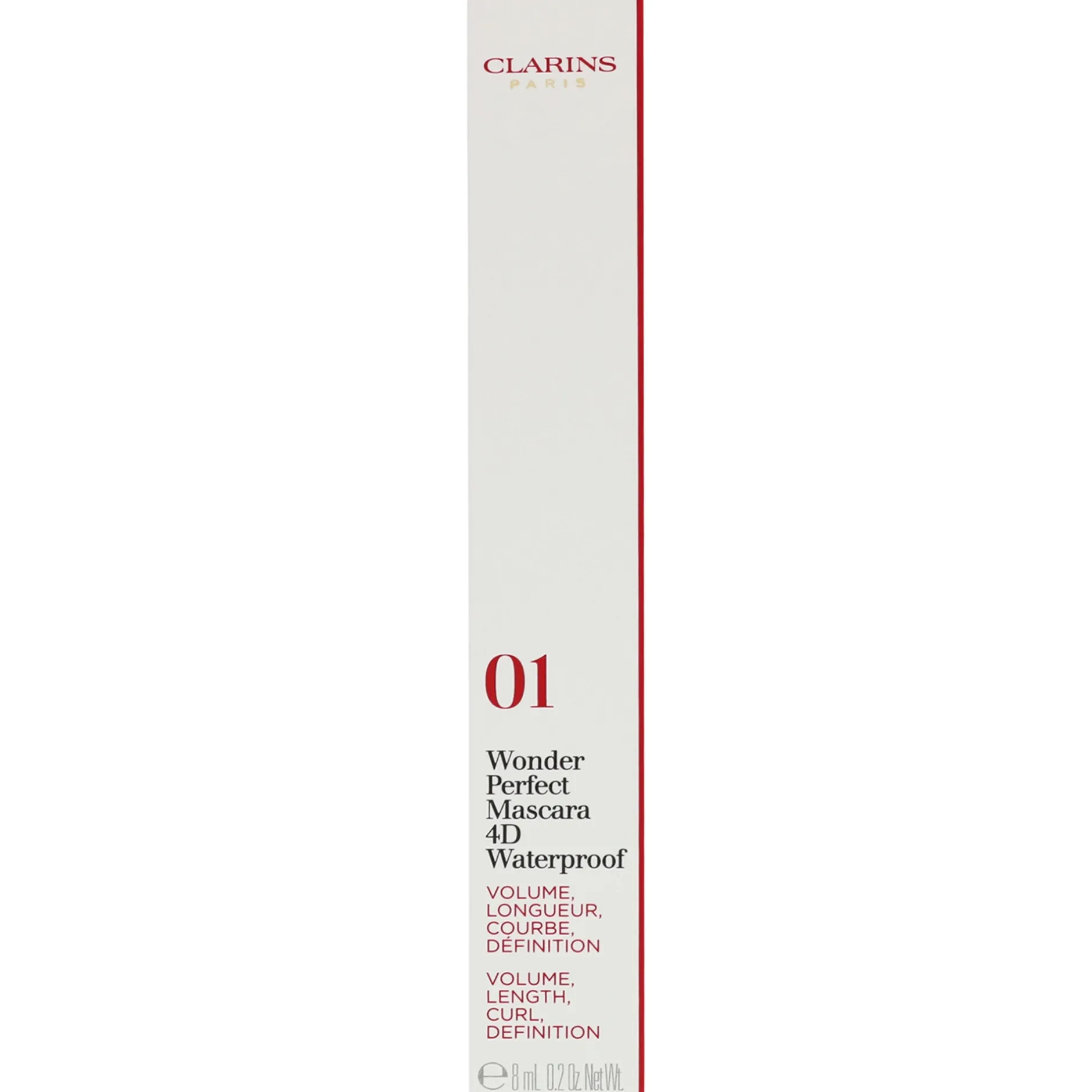Clarins Wonder Perfect Mascara 4D Waterproof 01 Perfect Black 8ml New