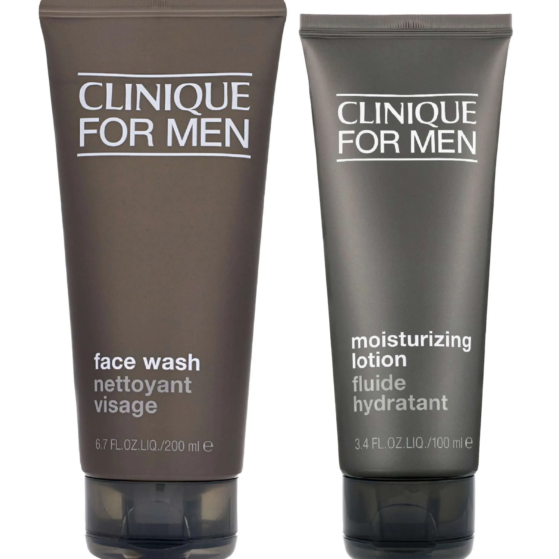 Clinique Bundles Duo: Mens Face Wash 200ml / 6.7 fl.oz. & Moisturizing Lotion for Normal to Dry Skin 100ml / 3.4 fl.oz. Outlet