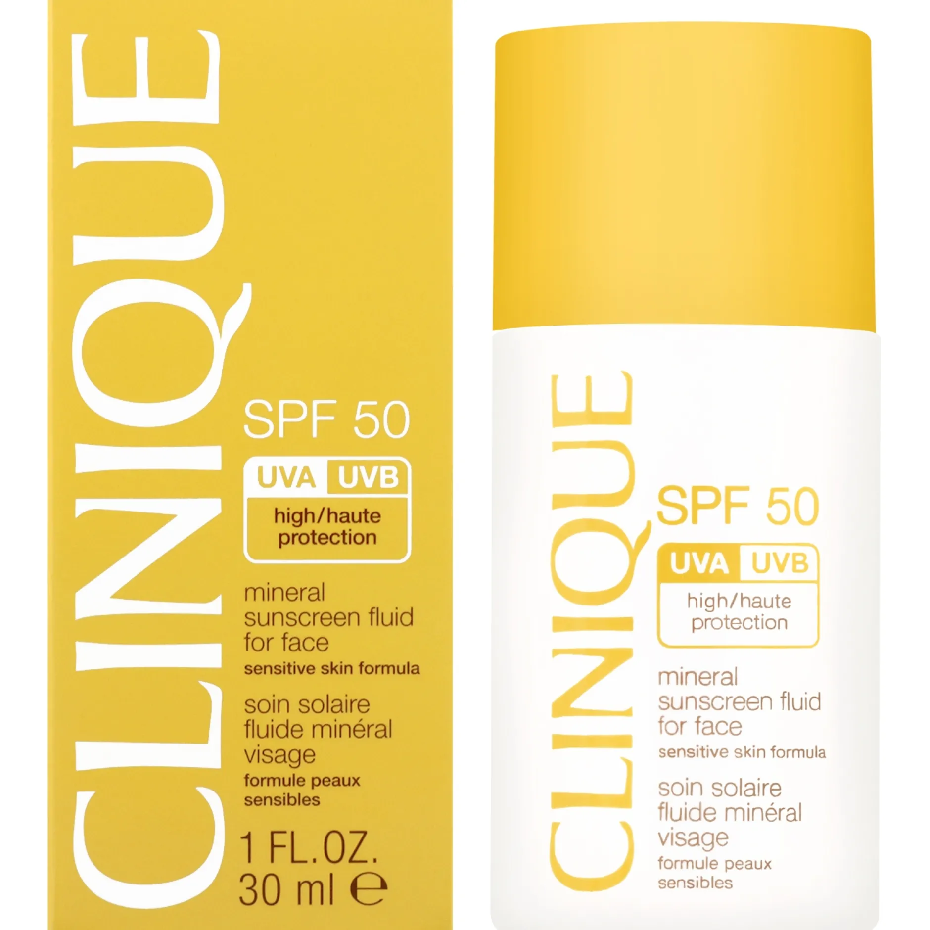 Clinique Sun Protection SPF50 Mineral Sunscreen Fluid for Face 30ml / 1 fl.oz. Best