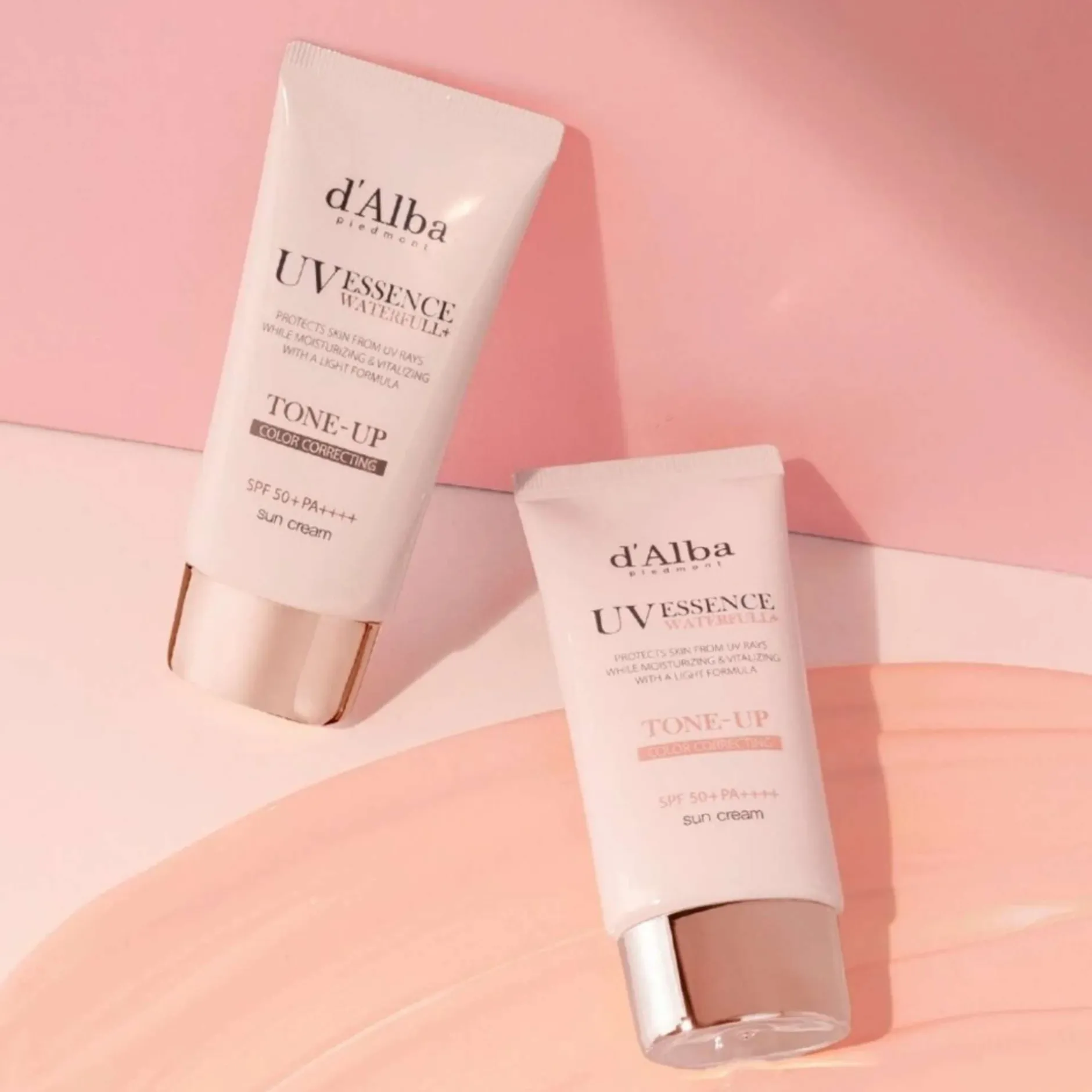 d'Alba Piedmont Sun Care UV Essence Waterfull Tone-Up Colour Correcting Sun Cream SPF50+ 50ml Sale