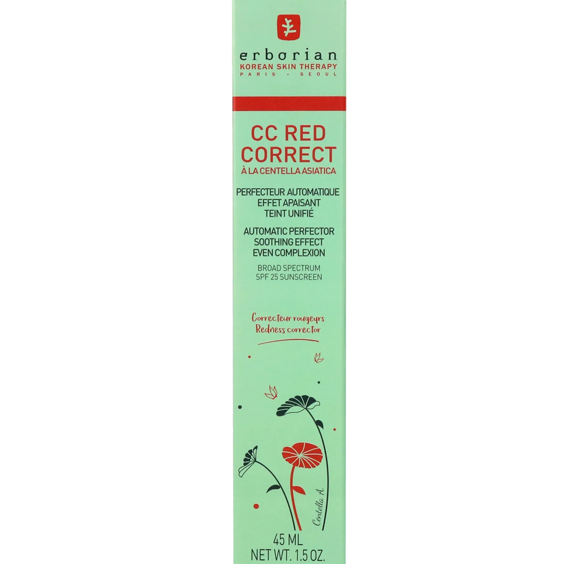 Erborian CC Red Correct SPF25 Automatic Perfector Soothing Effect Even Complexion 15ml Sale