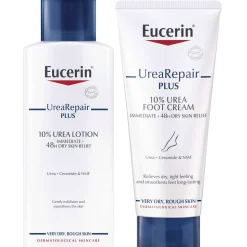 Eucerin Bundles Duo: UreaRepair Plus 10% Urea Lotion 250ml & Foot Cream 100ml Hot