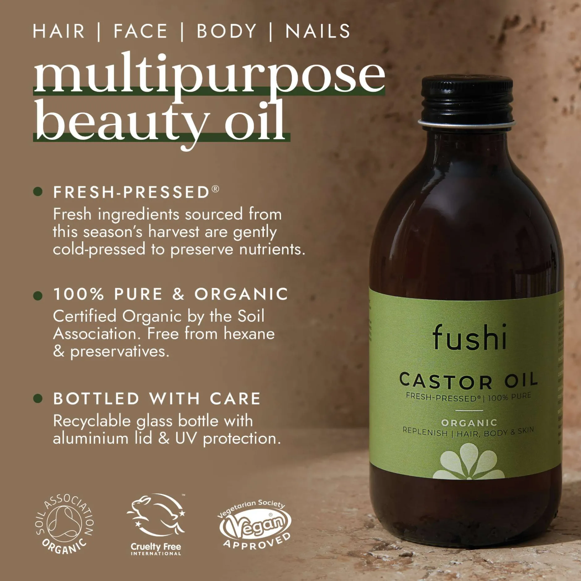 Fushi Organic Health Oils Organic Castor Oil 250ml Discount