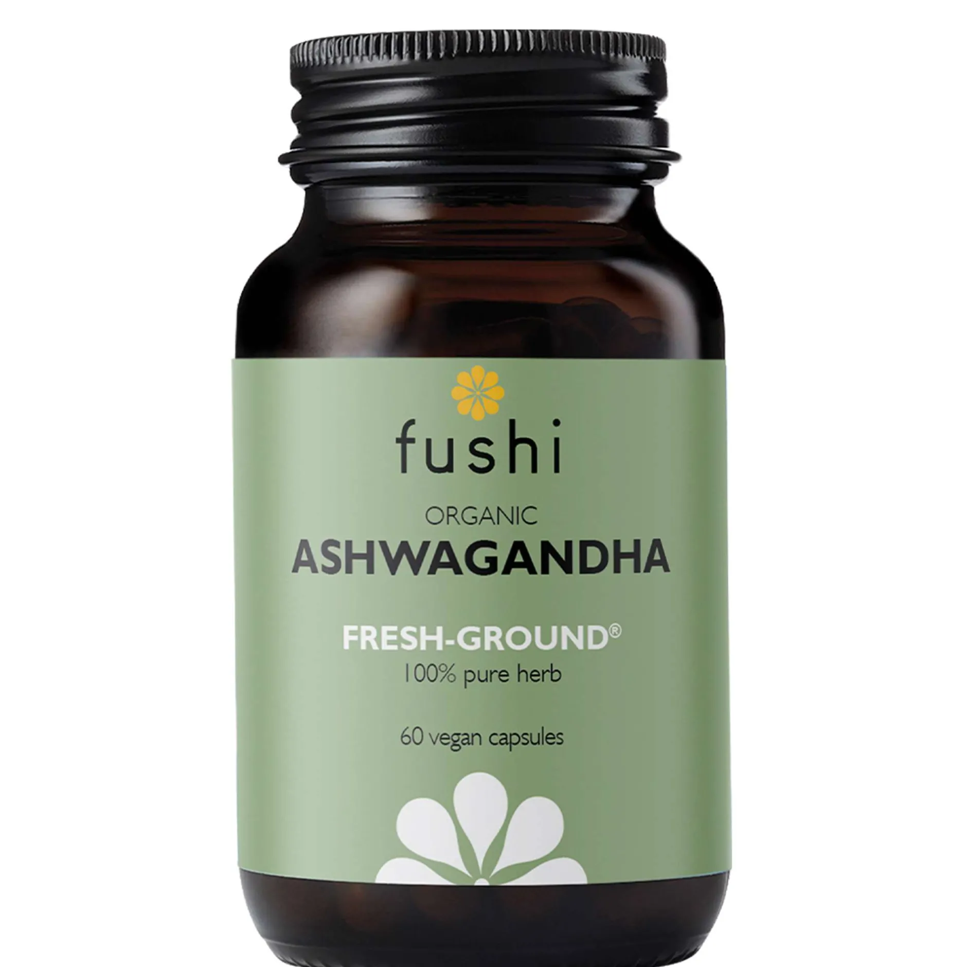 Fushi Single Herb Supplements Organic Ashwagandha x 60 Capsules Clearance