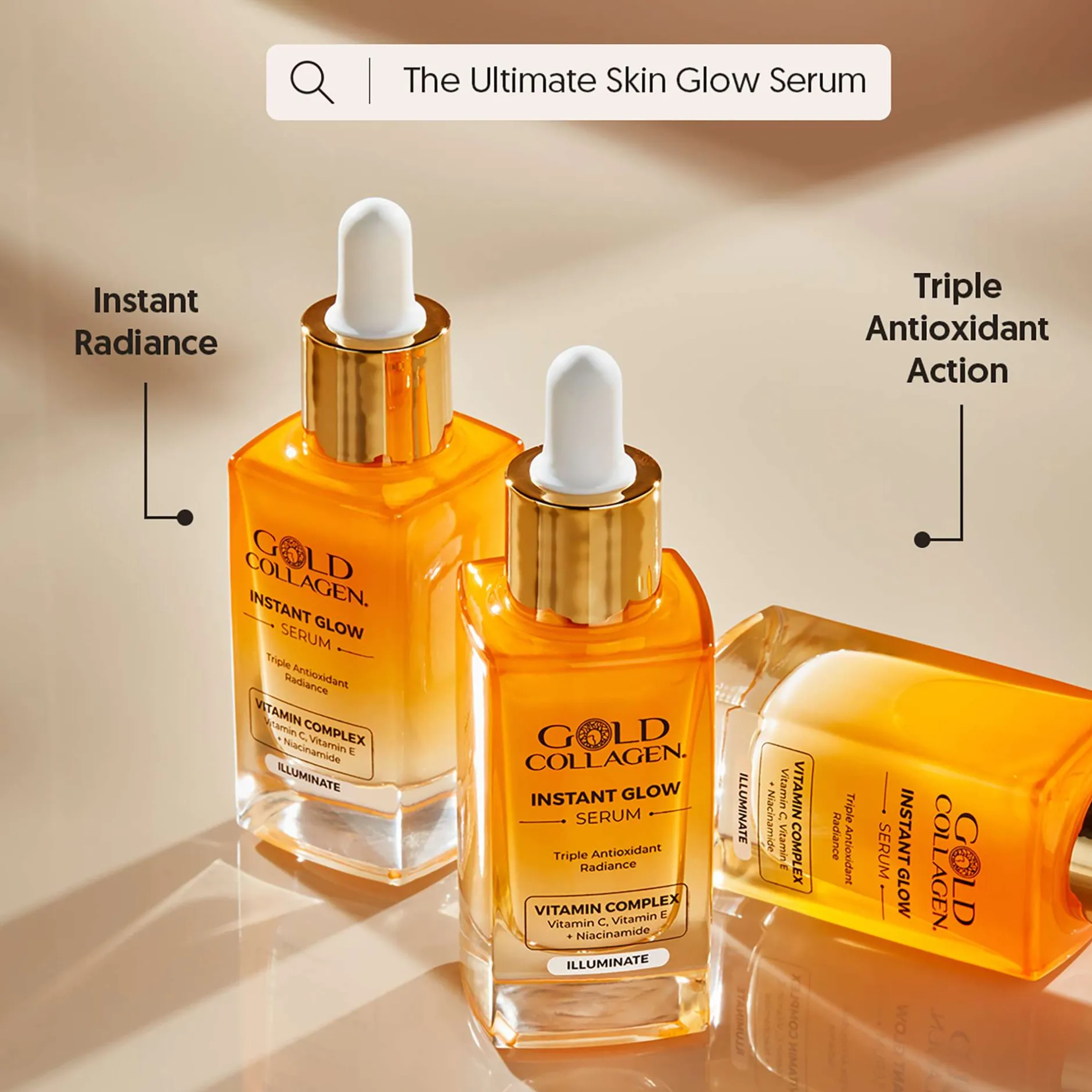 Gold Collagen Skincare Instant Glow Serum 30ml Online
