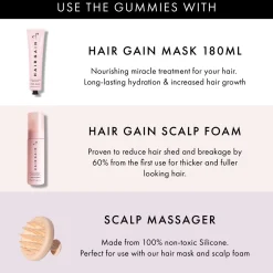 Hair Gain Gummies 1 Month Supply x 60 Gummies Best