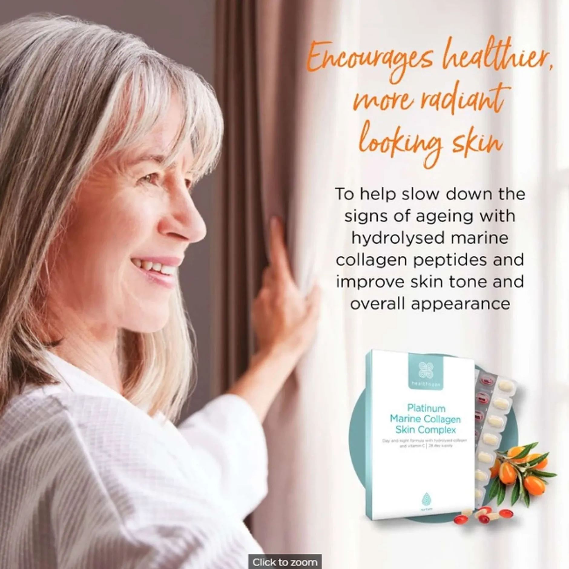 Healthspan Collagen Platinum Marine Collagen Skin Complex x 28 Capsules & x 28 Tablets New