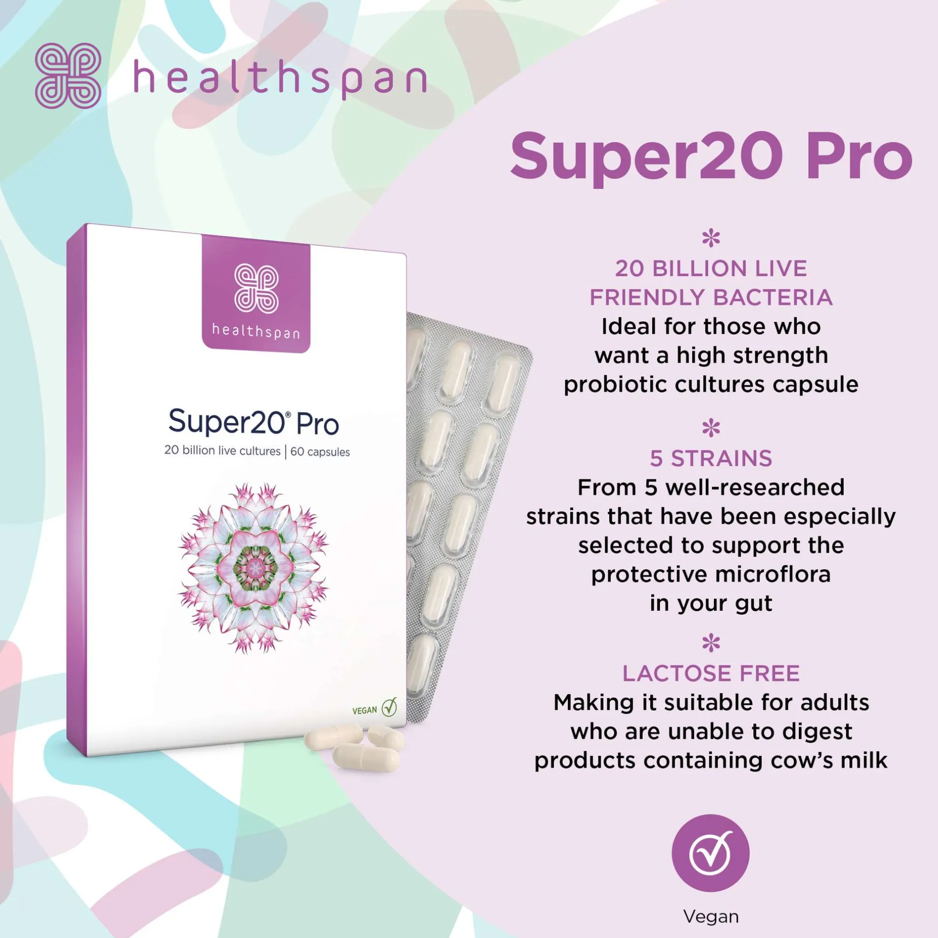 Healthspan Vitamins & Supplements Super20® Pro Capsules x 60 Online
