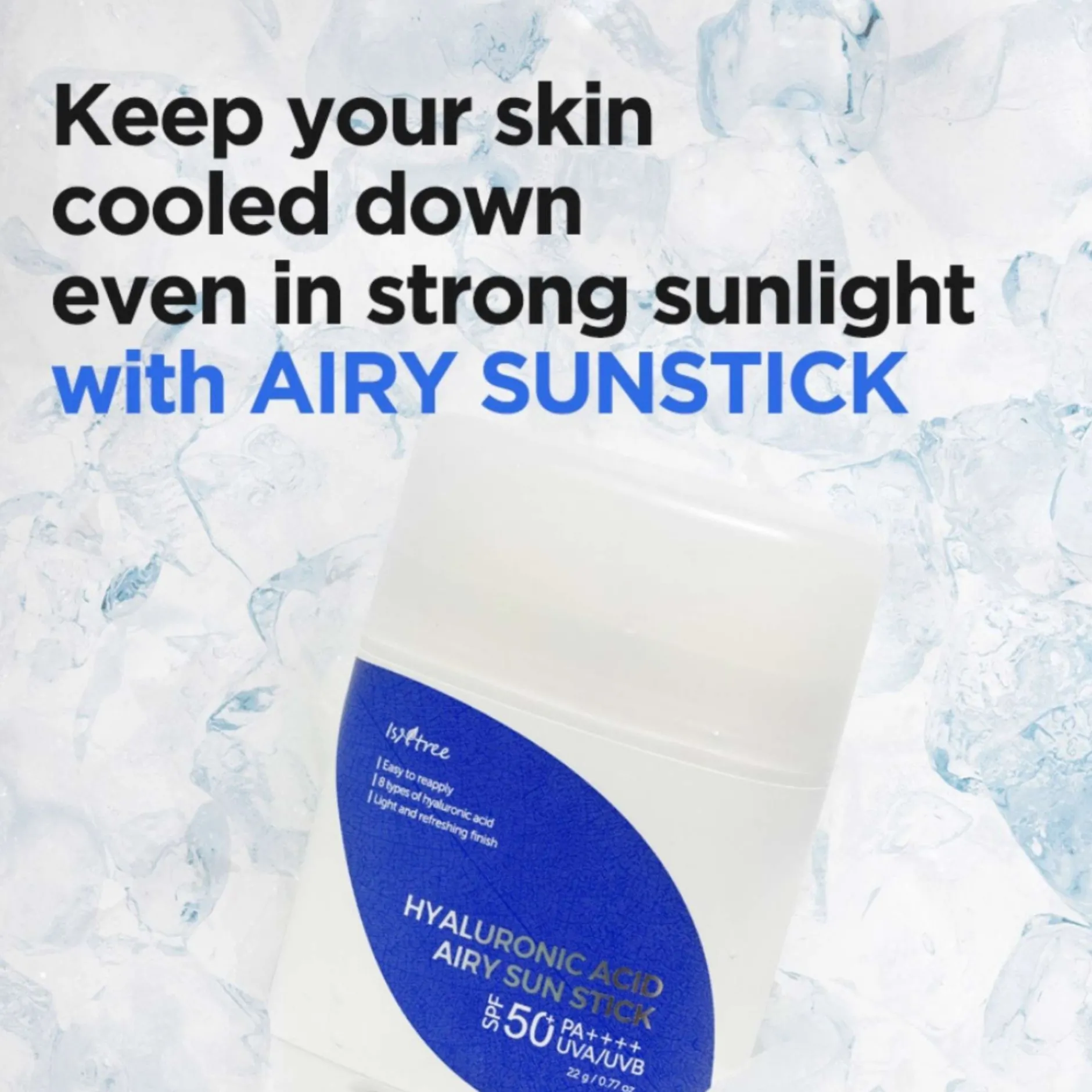 Isntree Suncreen Hyaluronic Acid Airy Sun Stick PA++++ SPF50+ 22g Hot