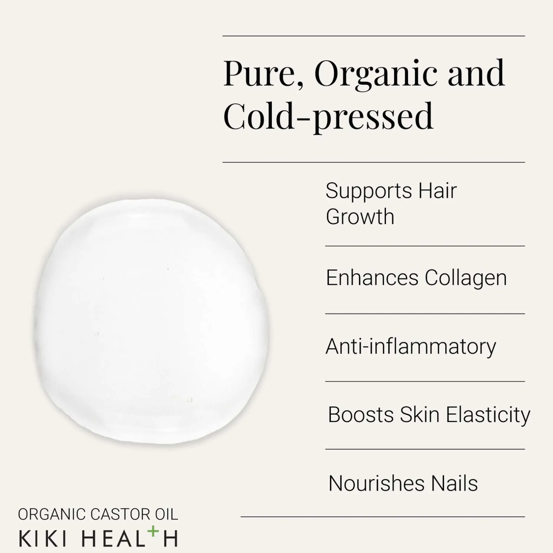 KIKI Health Beauty Organic Castor Oil 250ml Outlet
