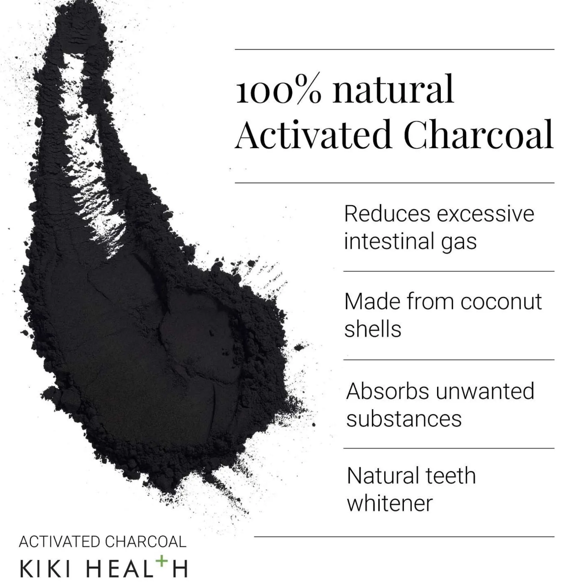 KIKI Health Detox & Cleanse Activated Charcoal Powder 70g Hot