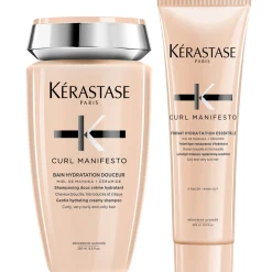 Kérastase Bundles Duo: Curl Manifesto Bain Hydratation Shampoo 250ml & Fondant Hydratation Essentielle Conditioner 250ml Online