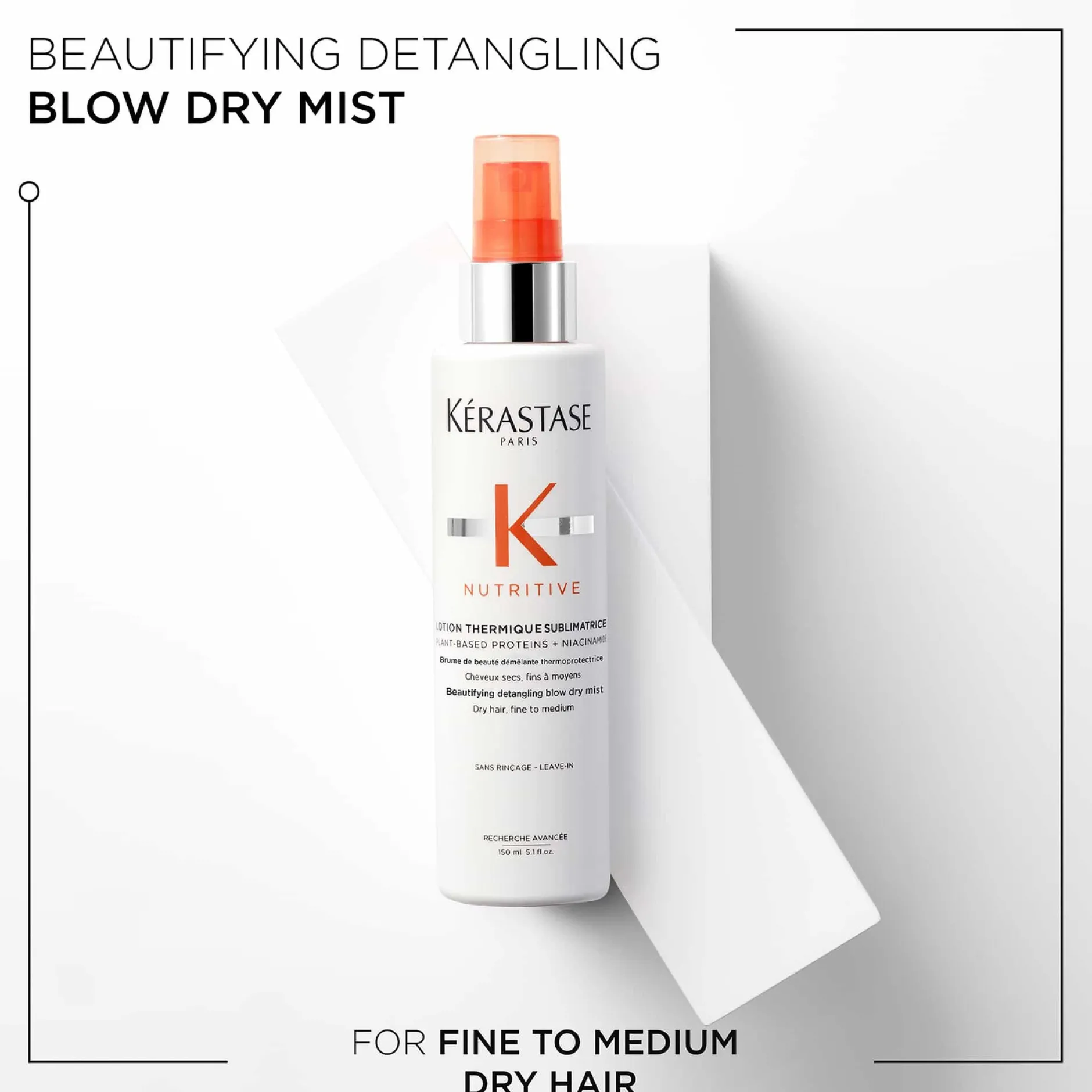 Kérastase Nutritive Lotion Thermique Sublimatrice: Beautifying Detangling Blow Dry Mist 150ml New
