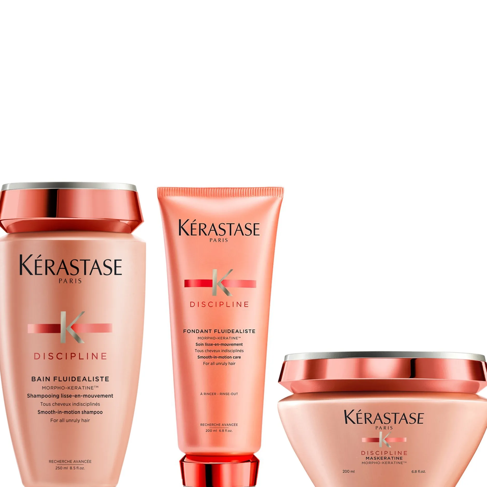 Kérastase Trio: Discipline Bain Fluidealiste Shampoo 250ml, Fondant Conditioner 200ml & Maskeratine Masque 200ml Online