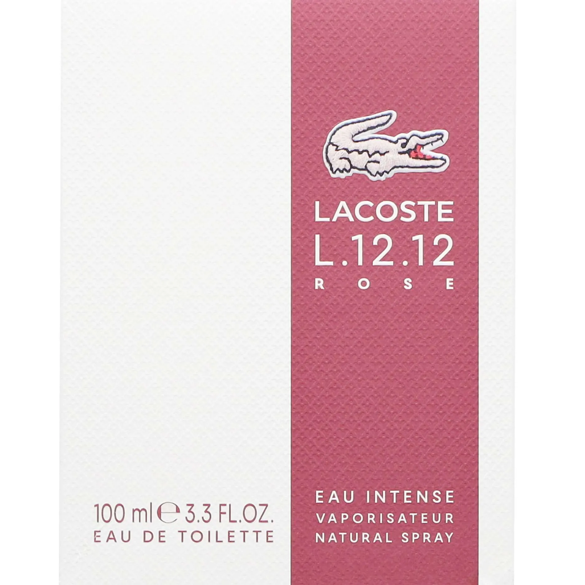 Lacoste L.12.12 Rose Eau Intense Eau de Toilette Spray 100ml New
