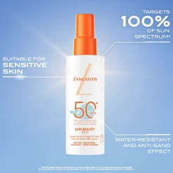 Lancaster Sun For Kids Face & Body Milky Spray SPF50+ 150ml Hot
