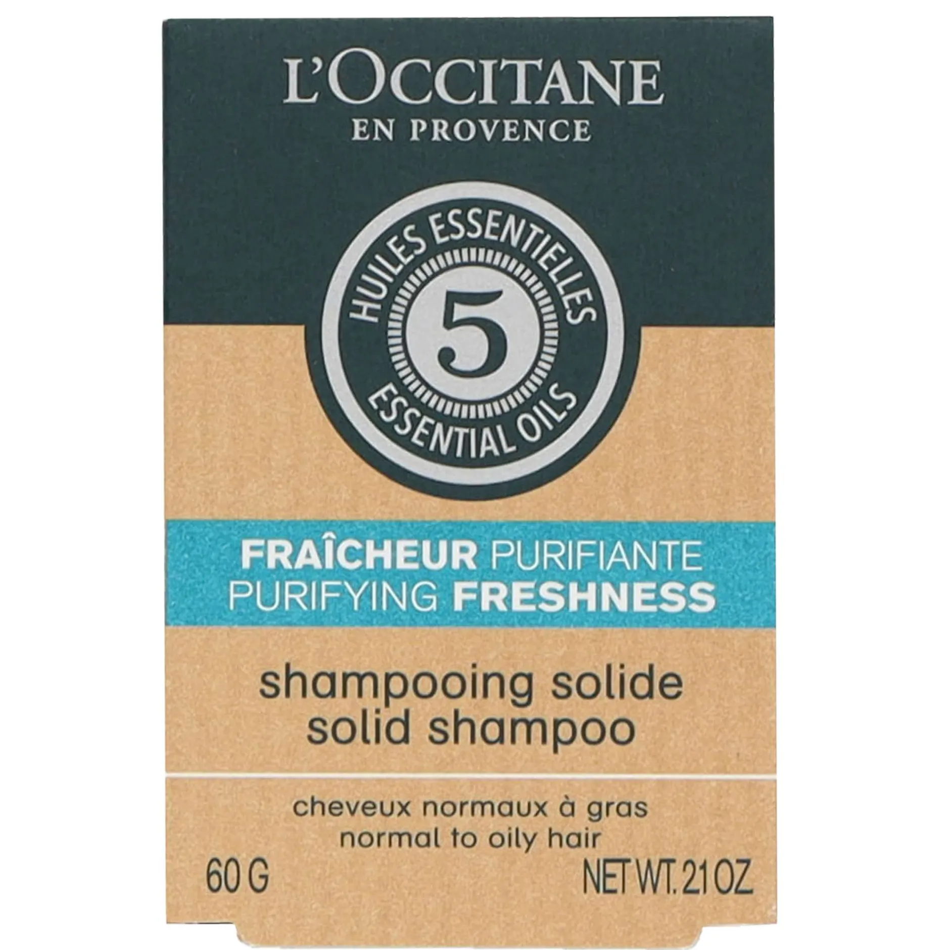 L'OCCITANE 5 Essential Oils Purifying Freshness Solid Shampoo 60g Outlet