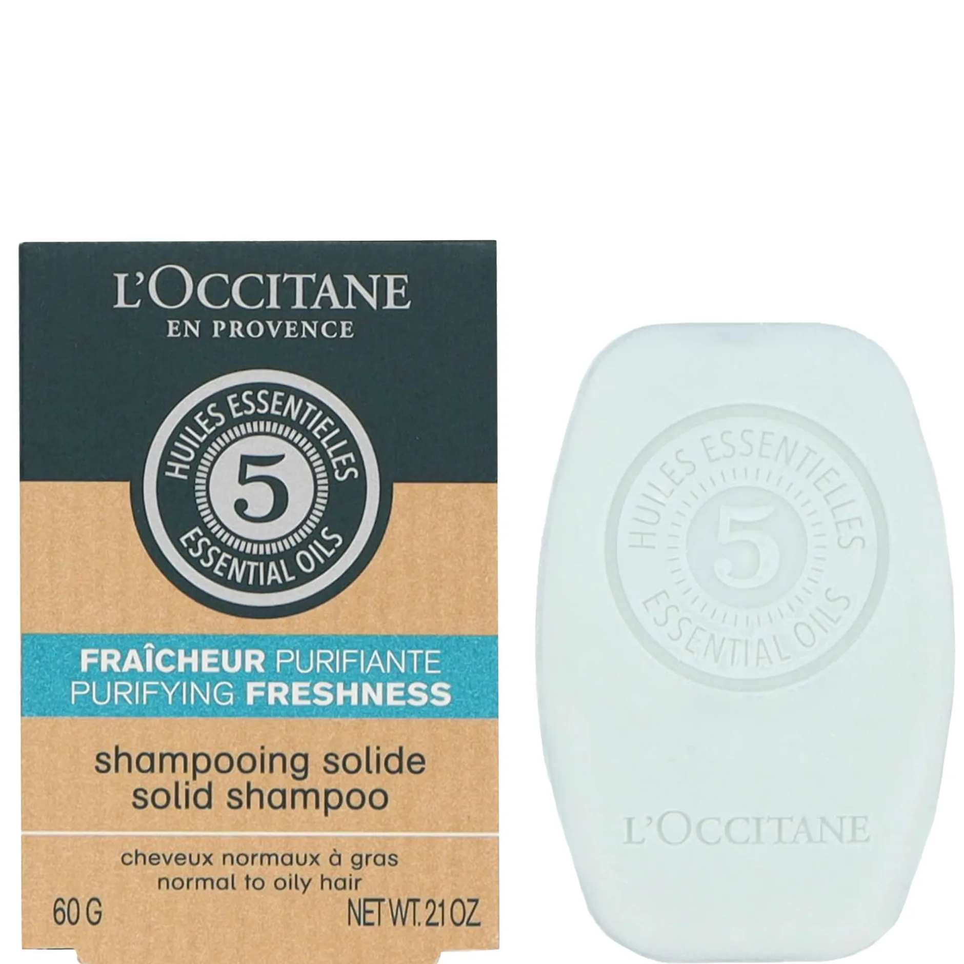 L'OCCITANE 5 Essential Oils Purifying Freshness Solid Shampoo 60g Outlet