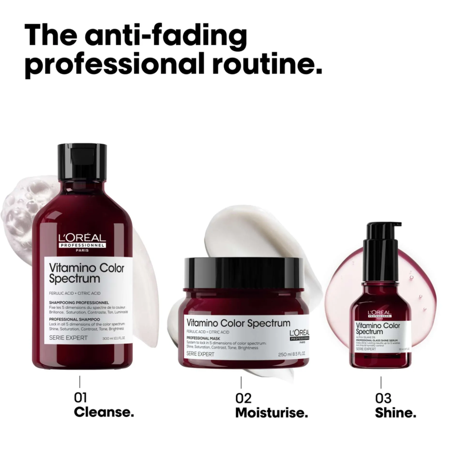 L'Oréal Professionnel Vitamino Color Spectrum Glass Shine Serum for Coloured Hair 50ml Clearance