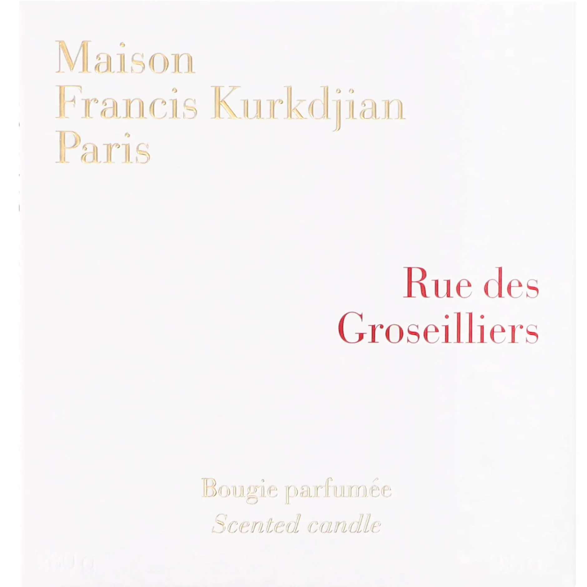 Maison Francis Kurkdjian Rue des Groseilliers Scented Candle 280g Hot