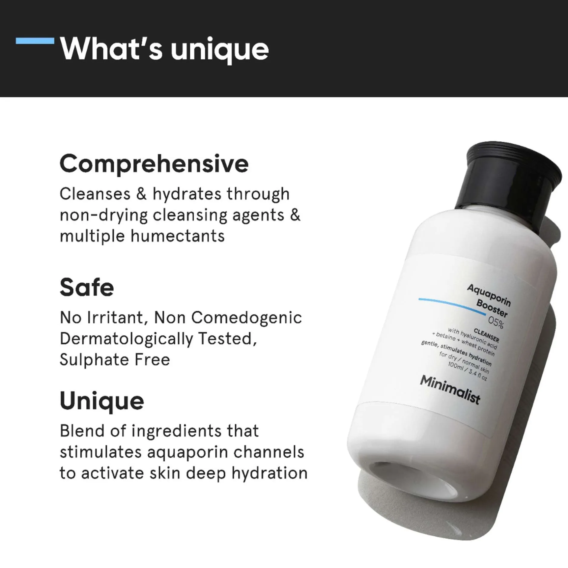 Minimalist Skin Care Aquaporin Booster 05% Cleanser 100ml Sale