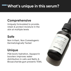 Minimalist Skin Care Hyaluronic + PGA 02% Face Serum 30ml Clearance