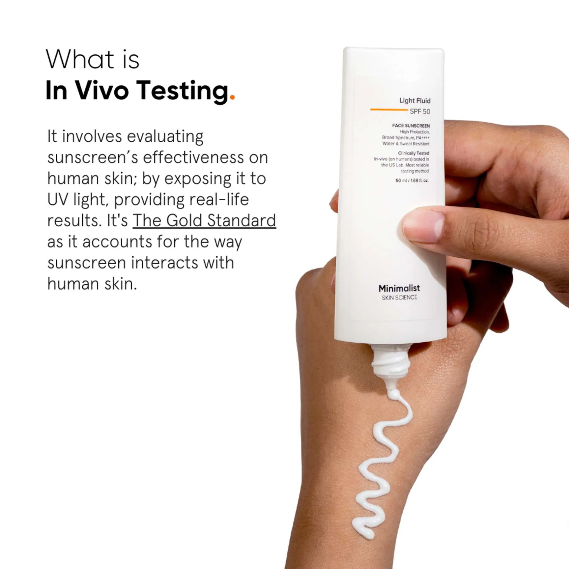 Minimalist Skin Care Light Fluid SPF50 Face Sunscreen 50ml New