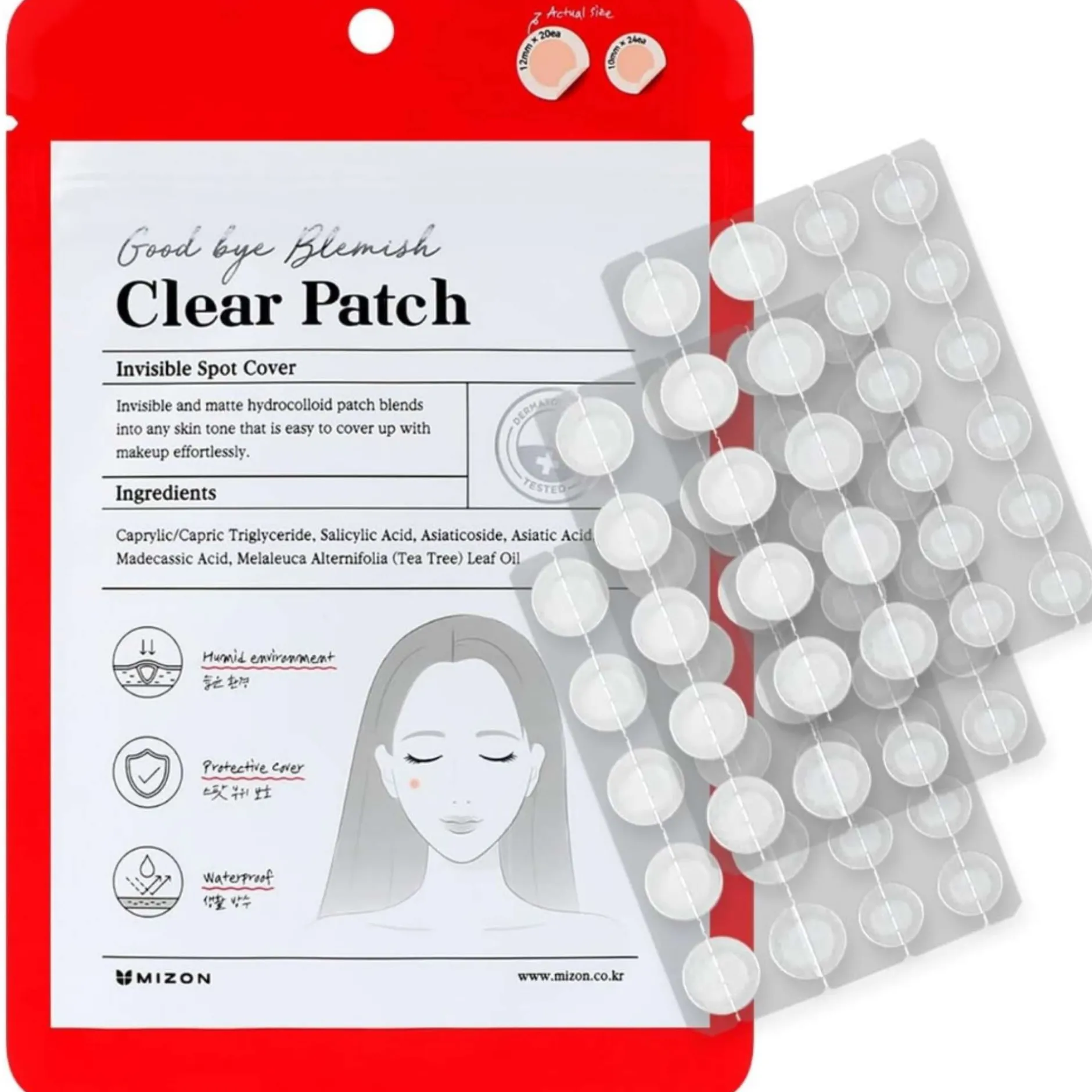 Mizon Skincare Good Bye Blemish Clear Patches x 44 Clearance